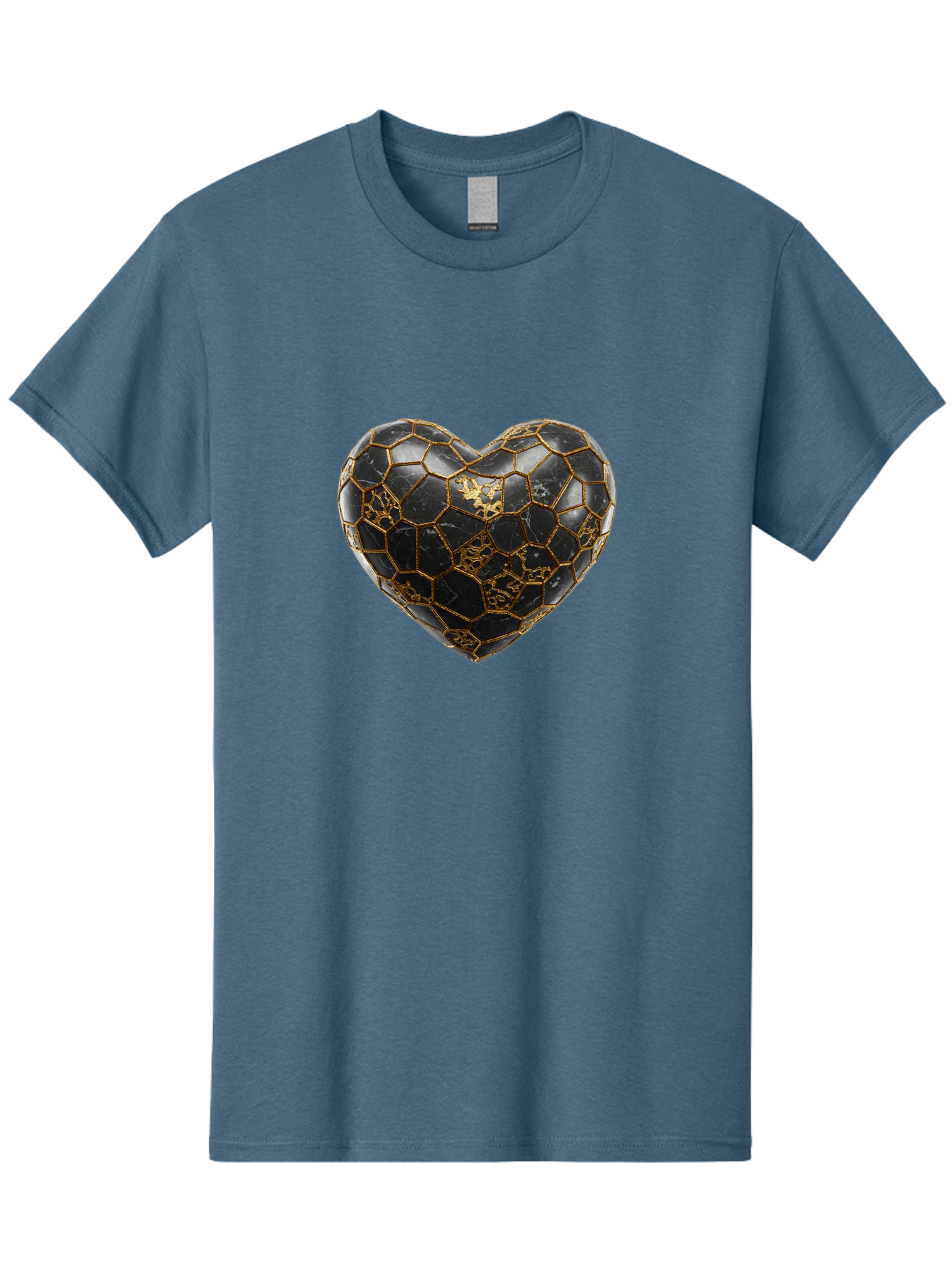 Kintsugi-Heart-4 Men'S Graphic Tee, 100% Cotton, Comfortable Casual Summer Wear, Machine Washable, Kintsugi Heart, Broken Heart, Golden Repair, Black Ceramic, Mended Love, Imperfect Beauty, Artisanal Craftsmanship, Unique Design, Bae059 6