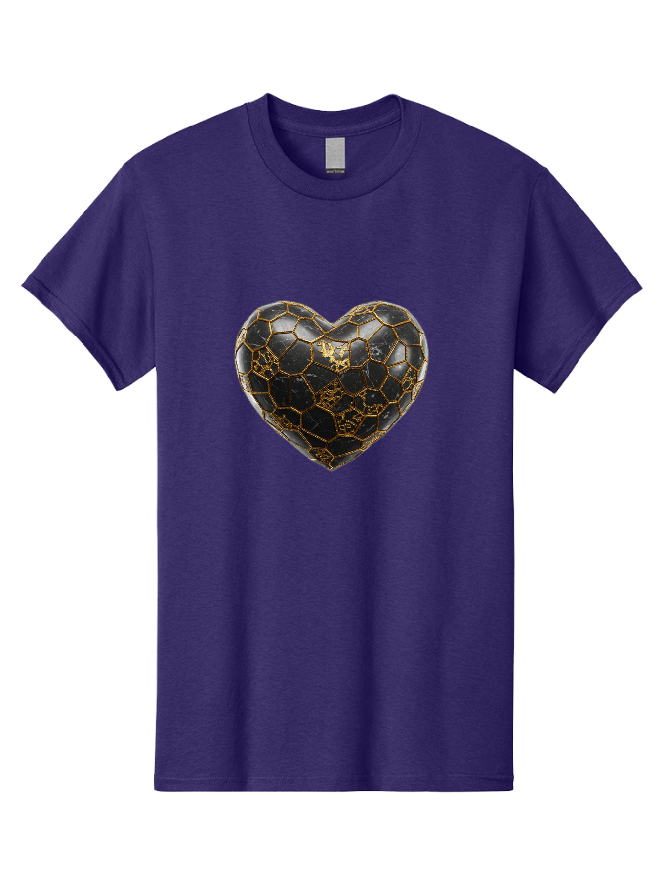 Kintsugi-Heart-4 Men'S Graphic Tee, 100% Cotton, Comfortable Casual Summer Wear, Machine Washable, Kintsugi Heart, Broken Heart, Golden Repair, Black Ceramic, Mended Love, Imperfect Beauty, Artisanal Craftsmanship, Unique Design, Bae059 8