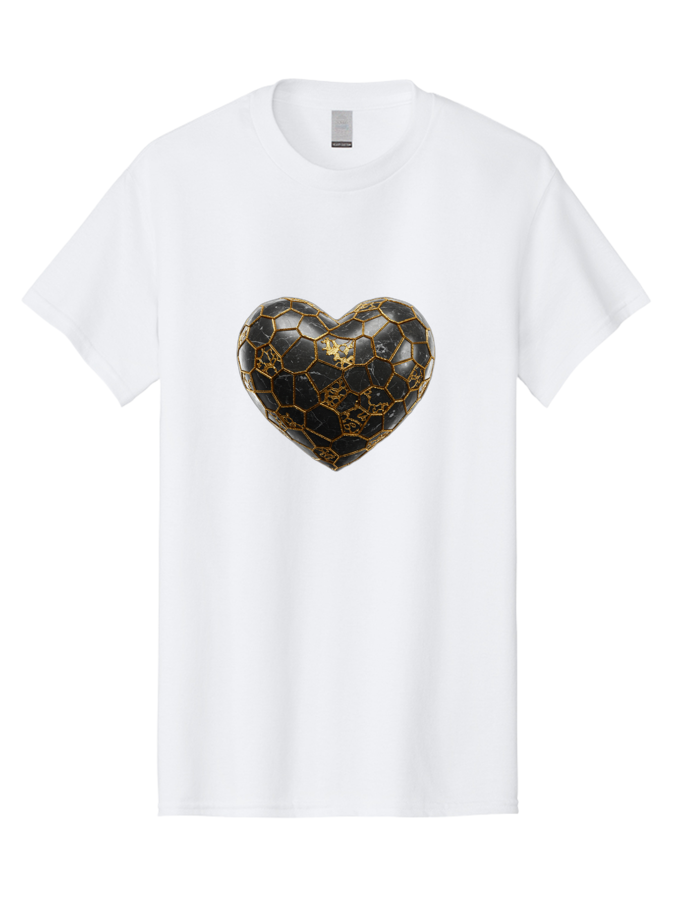 Kintsugi-Heart-4 Men'S Graphic Tee, 100% Cotton, Comfortable Casual Summer Wear, Machine Washable, Kintsugi Heart, Broken Heart, Golden Repair, Black Ceramic, Mended Love, Imperfect Beauty, Artisanal Craftsmanship, Unique Design, Bae059 10