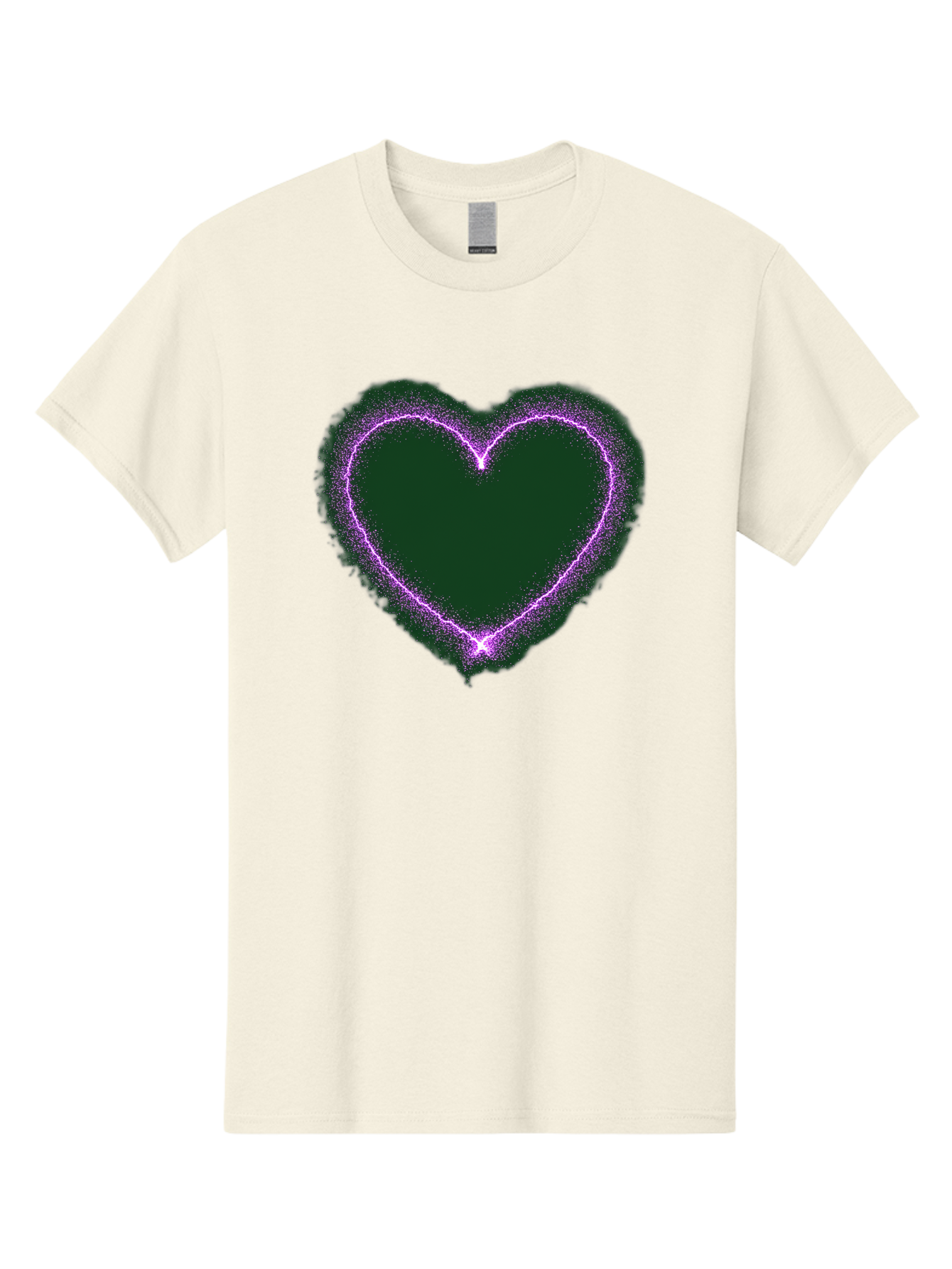 Purple-Heart-1 Men'S Graphic Tee, 100% Cotton, Comfortable Casual Summer Wear, Machine Washable, Purple Heart Shape, Neon Light, Glowing Heart, Love Symbol, Romantic Gesture, Vibrant Purple, Heart Outline, Sparkles, Festive Design, Bae074 5