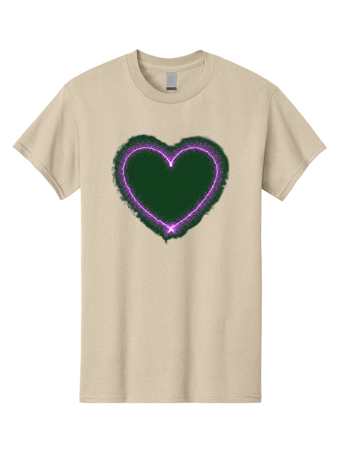 Purple-Heart-1 Men'S Graphic Tee, 100% Cotton, Comfortable Casual Summer Wear, Machine Washable, Purple Heart Shape, Neon Light, Glowing Heart, Love Symbol, Romantic Gesture, Vibrant Purple, Heart Outline, Sparkles, Festive Design, Bae074 15