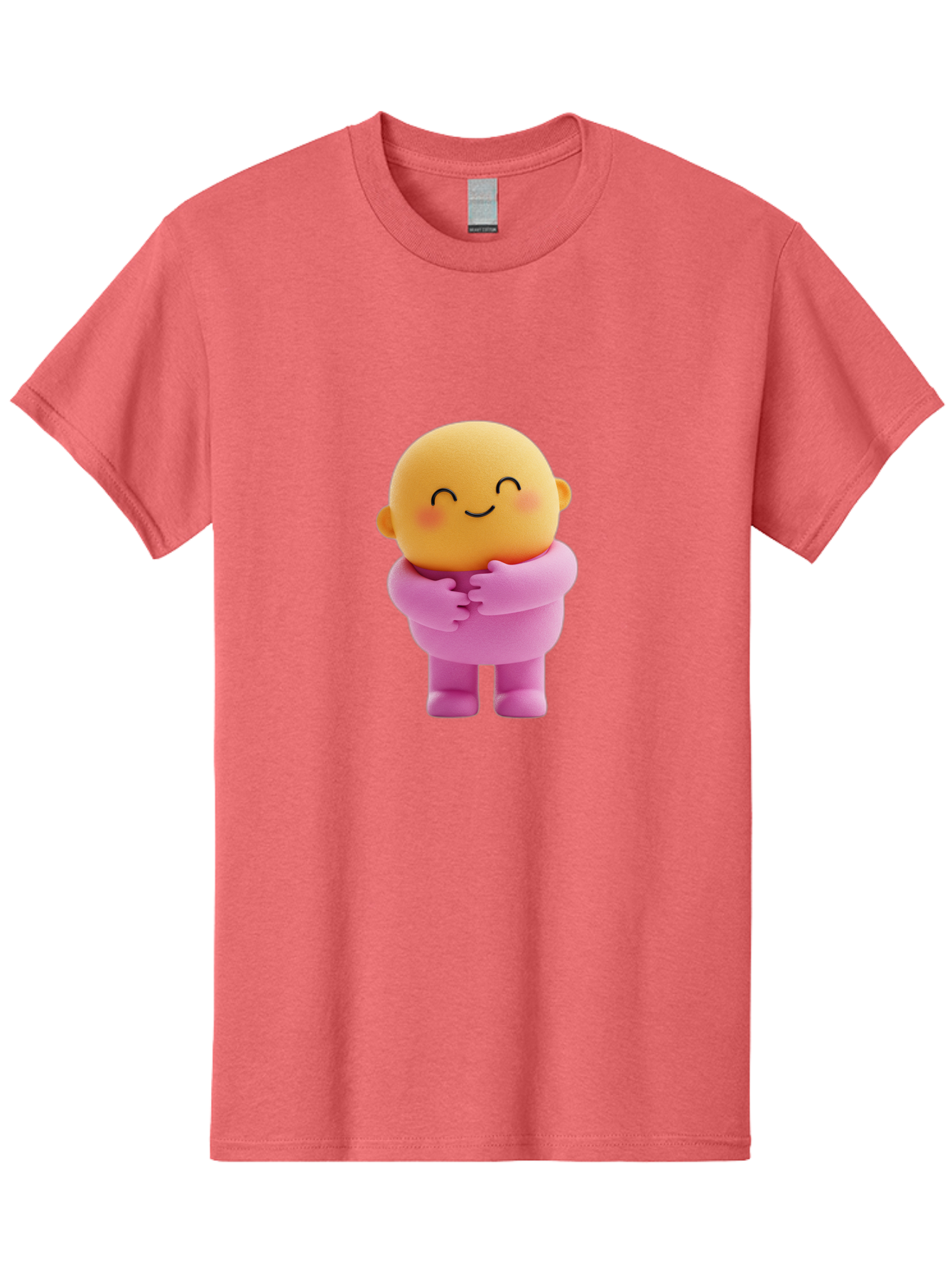 Baby-Figurine Men'S Graphic Tee, 100% Cotton, Comfortable Casual Summer Wear, Machine Washable, Cute Cartoon Character, Smiling Face, Pink Outfit, Hugging Self, Adorable Illustration, Kawaii Art, Lovable Persona, Childlike Charm Bae123 14