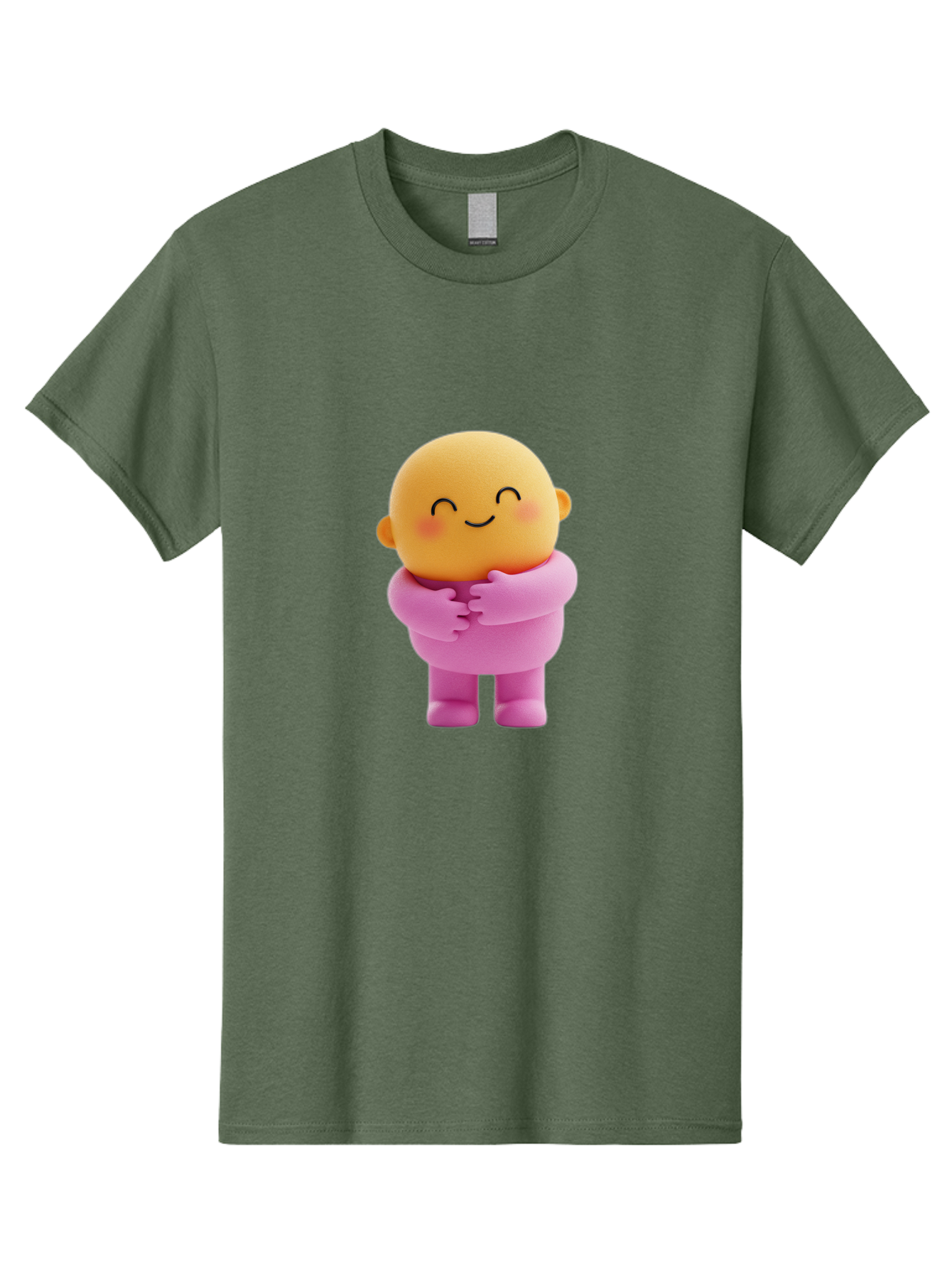 Baby-Figurine Men'S Graphic Tee, 100% Cotton, Comfortable Casual Summer Wear, Machine Washable, Cute Cartoon Character, Smiling Face, Pink Outfit, Hugging Self, Adorable Illustration, Kawaii Art, Lovable Persona, Childlike Charm Bae123 12