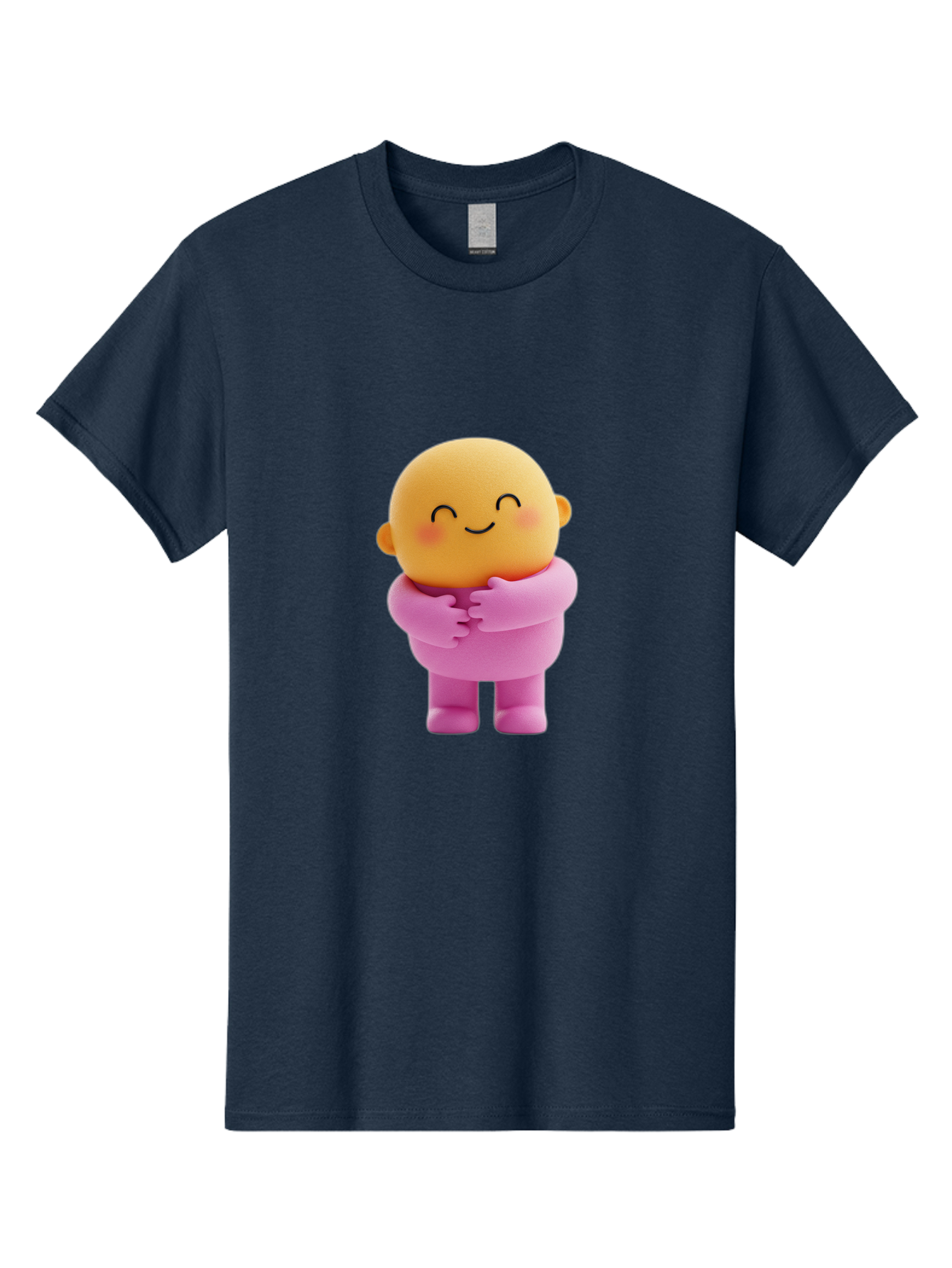Baby-Figurine Men'S Graphic Tee, 100% Cotton, Comfortable Casual Summer Wear, Machine Washable, Cute Cartoon Character, Smiling Face, Pink Outfit, Hugging Self, Adorable Illustration, Kawaii Art, Lovable Persona, Childlike Charm Bae123 8
