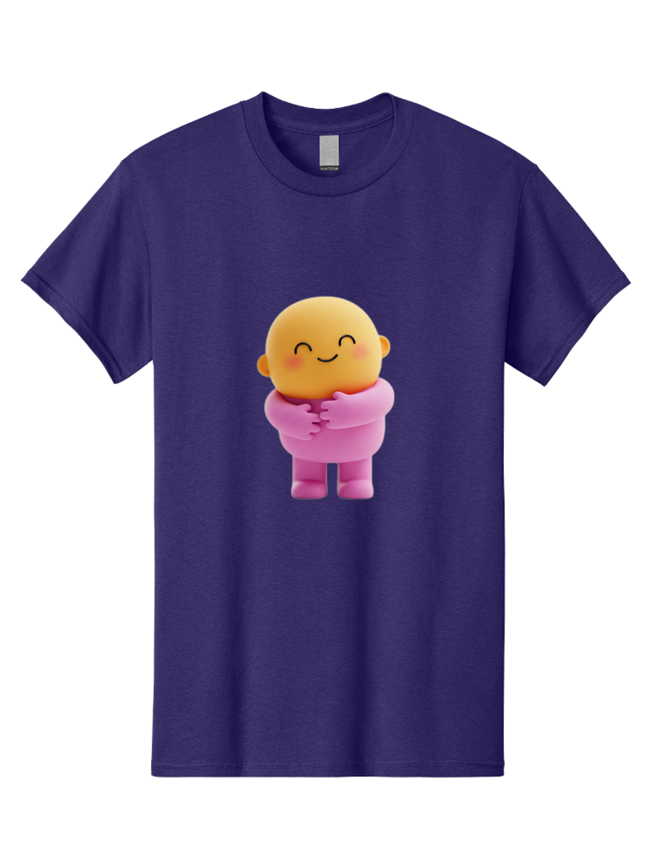 Baby-Figurine Men'S Graphic Tee, 100% Cotton, Comfortable Casual Summer Wear, Machine Washable, Cute Cartoon Character, Smiling Face, Pink Outfit, Hugging Self, Adorable Illustration, Kawaii Art, Lovable Persona, Childlike Charm Bae123 11