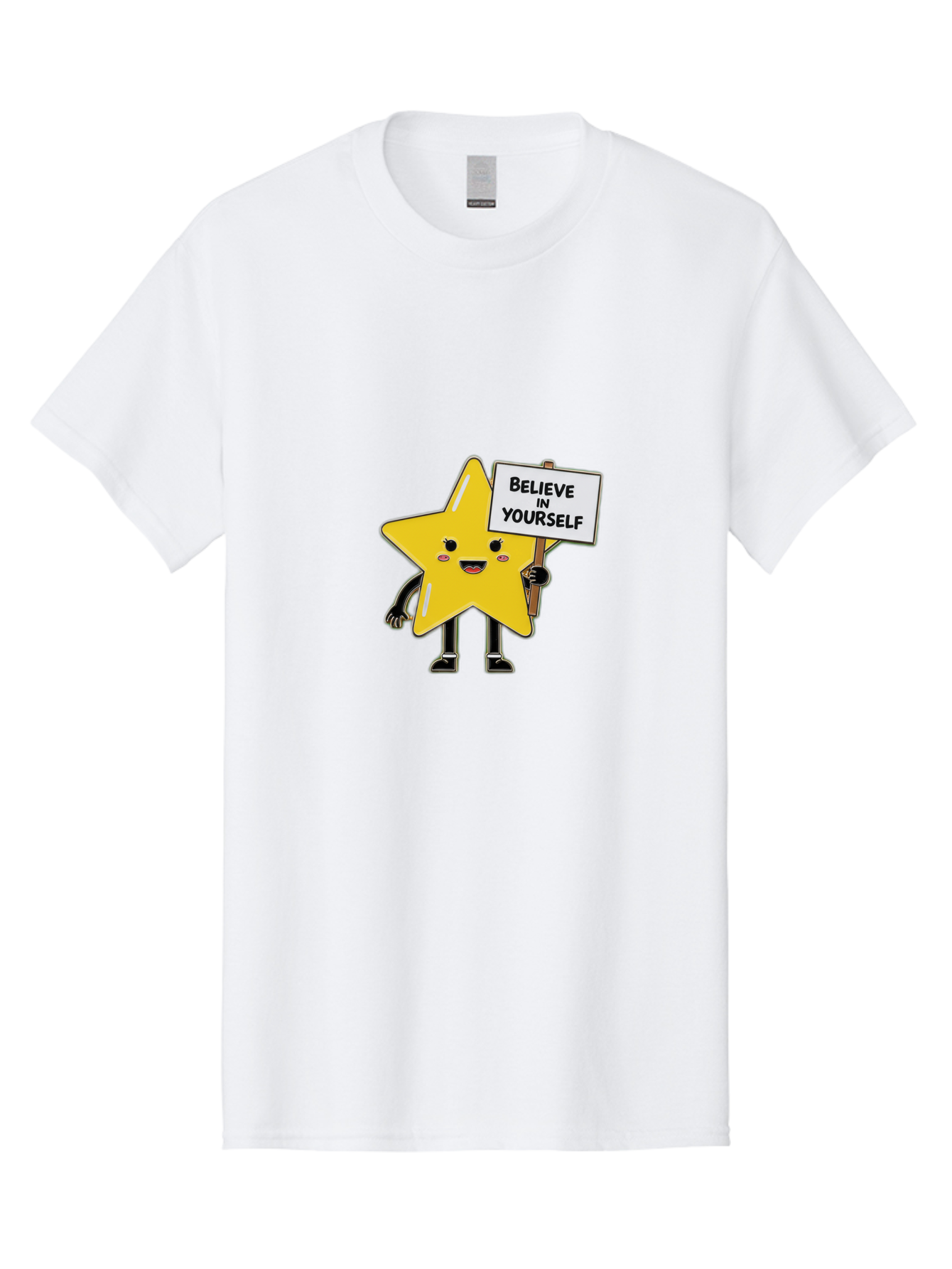 Believe-In-Yourself-5 Men'S Graphic Tee, 100% Cotton, Comfortable Casual Summer Wear, Machine Washable, Motivational Star, Believe In Yourself, Positivity, Inspiration, Confidence, Empowerment, Self-Love, Encouragement, Motivational Quotes, Bae131 2