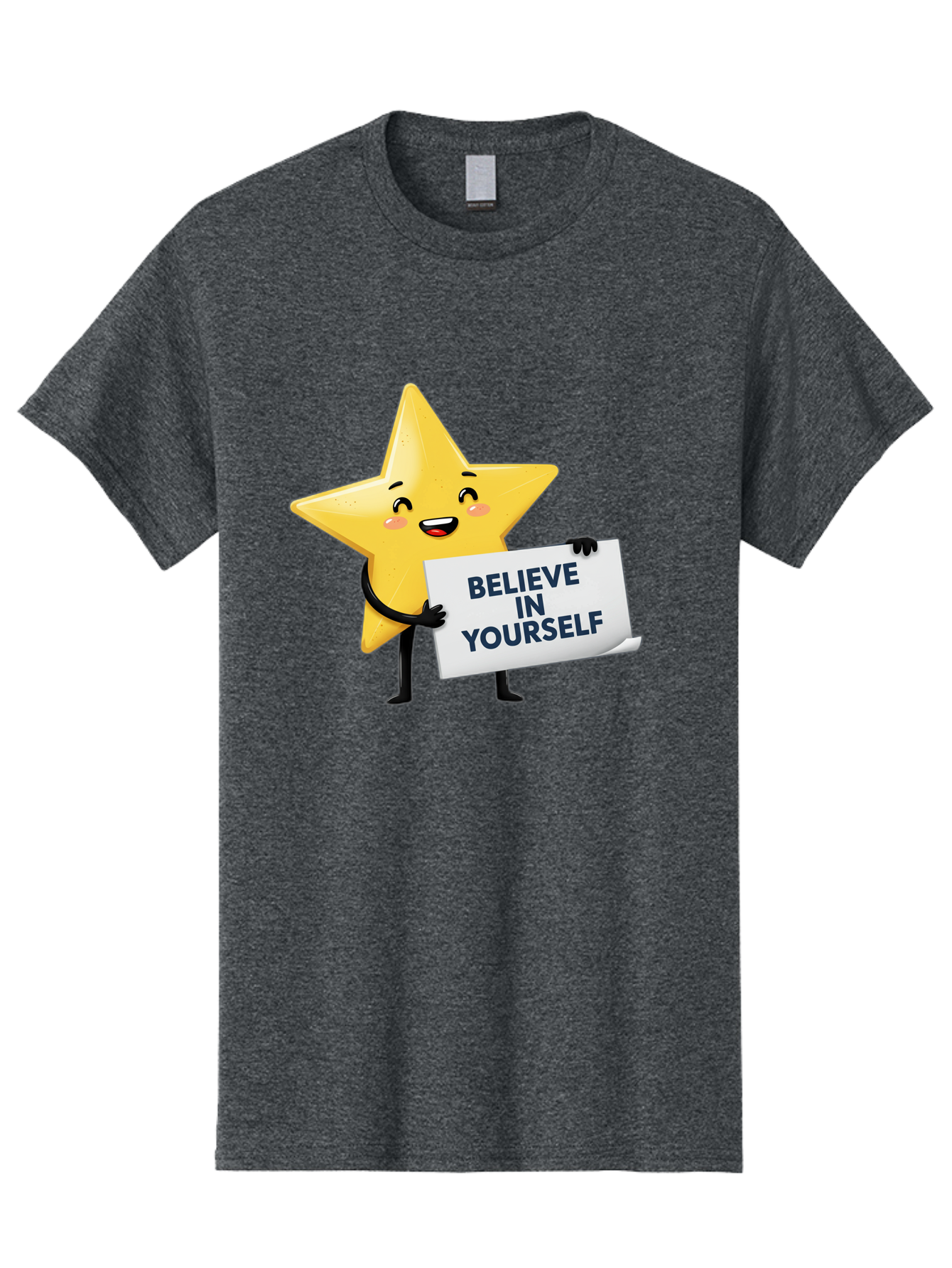 Believe-In-Yourself-9 Men'S Graphic Tee, 100% Cotton, Comfortable Casual Summer Wear, Machine Washable, Cartoon Star, Believe In Yourself, Motivational Quote, Inspirational Message, Positive Affirmation, Self-Confidence, Empowerment, Bae135 14