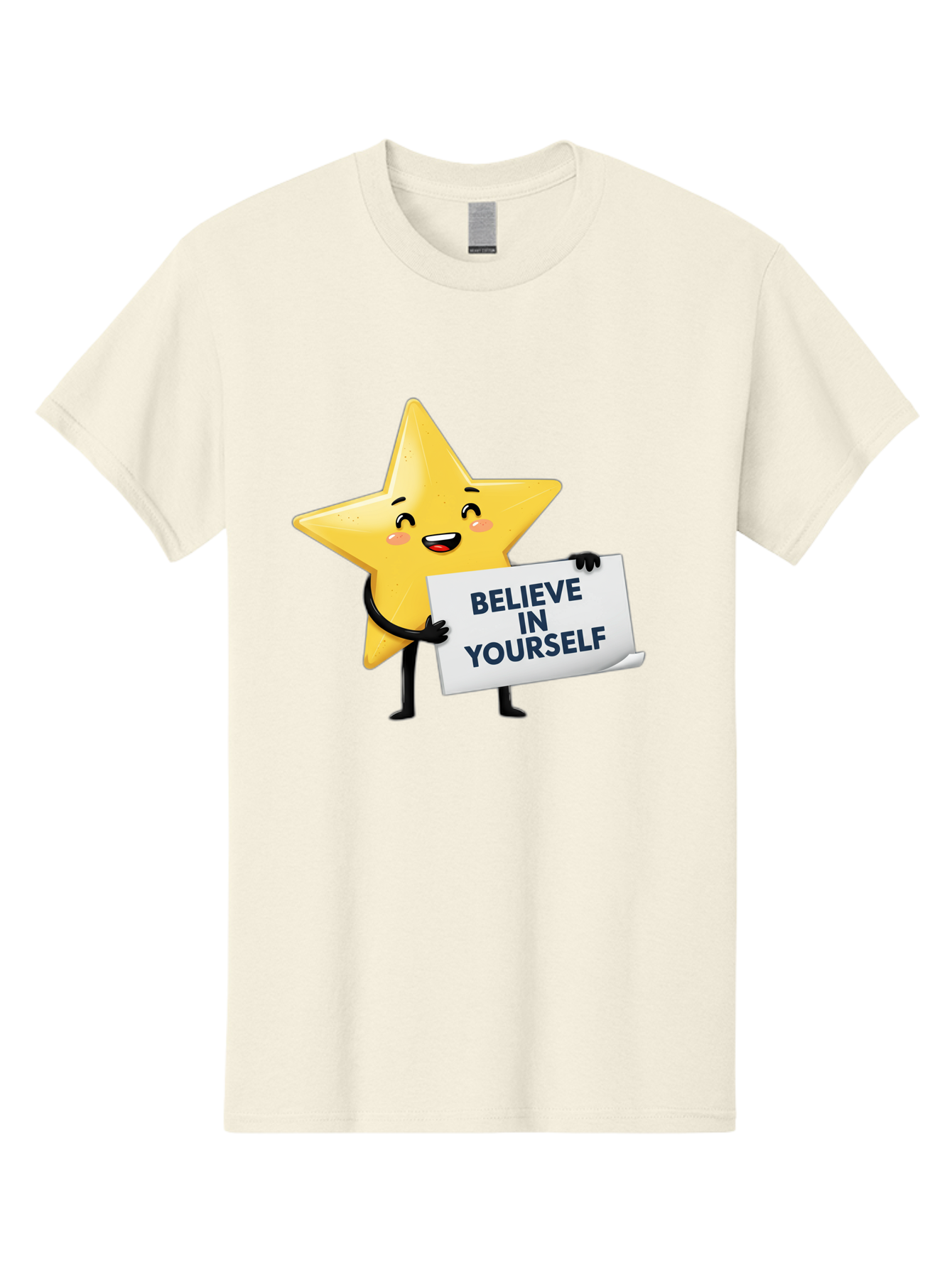 Believe-In-Yourself-9 Men'S Graphic Tee, 100% Cotton, Comfortable Casual Summer Wear, Machine Washable, Cartoon Star, Believe In Yourself, Motivational Quote, Inspirational Message, Positive Affirmation, Self-Confidence, Empowerment, Bae135 11