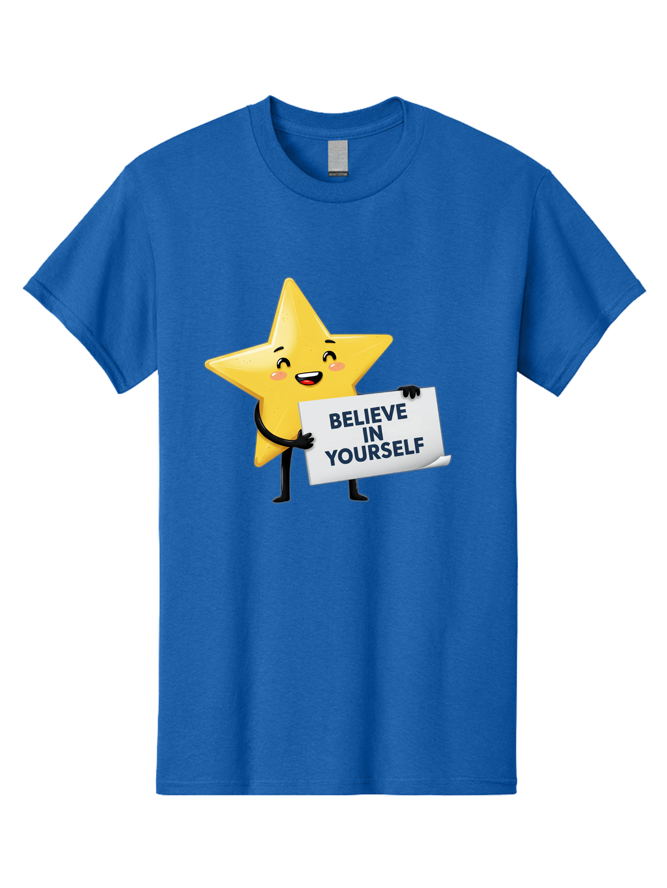 Believe-In-Yourself-9 Men'S Graphic Tee, 100% Cotton, Comfortable Casual Summer Wear, Machine Washable, Cartoon Star, Believe In Yourself, Motivational Quote, Inspirational Message, Positive Affirmation, Self-Confidence, Empowerment, Bae135 9