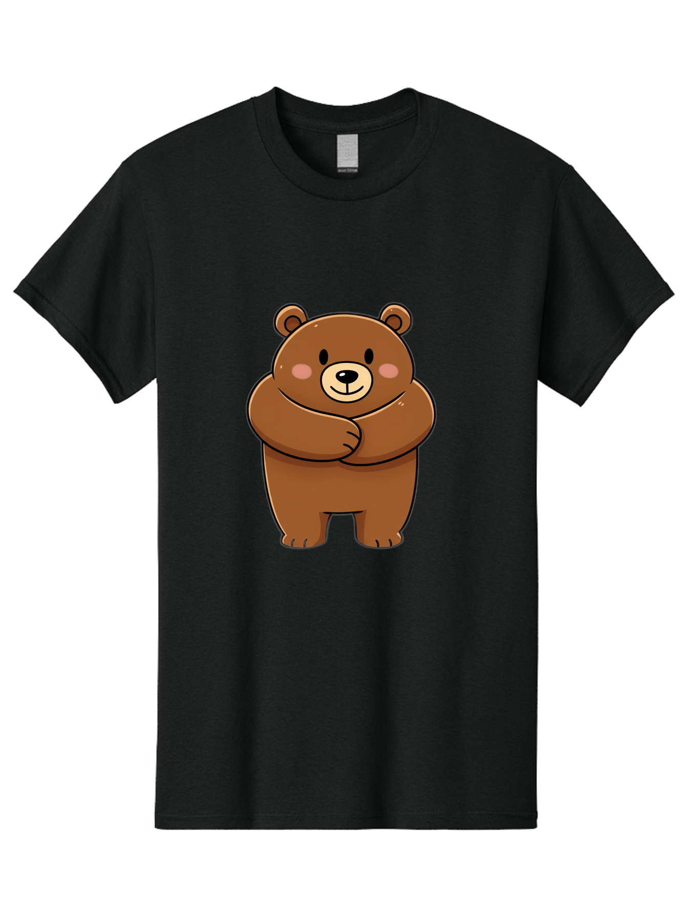 Cartoon-Bear Men'S Graphic Tee, 100% Cotton, Comfortable Casual Summer Wear, Machine Washable, Kawaii Bear, Cartoon Bear, Adorable Bear, Brown Bear, Cute Animal, Funny Character, Playful Bear, Charming Creature, Cuddly Bear, Sweet Bear Bae149 15