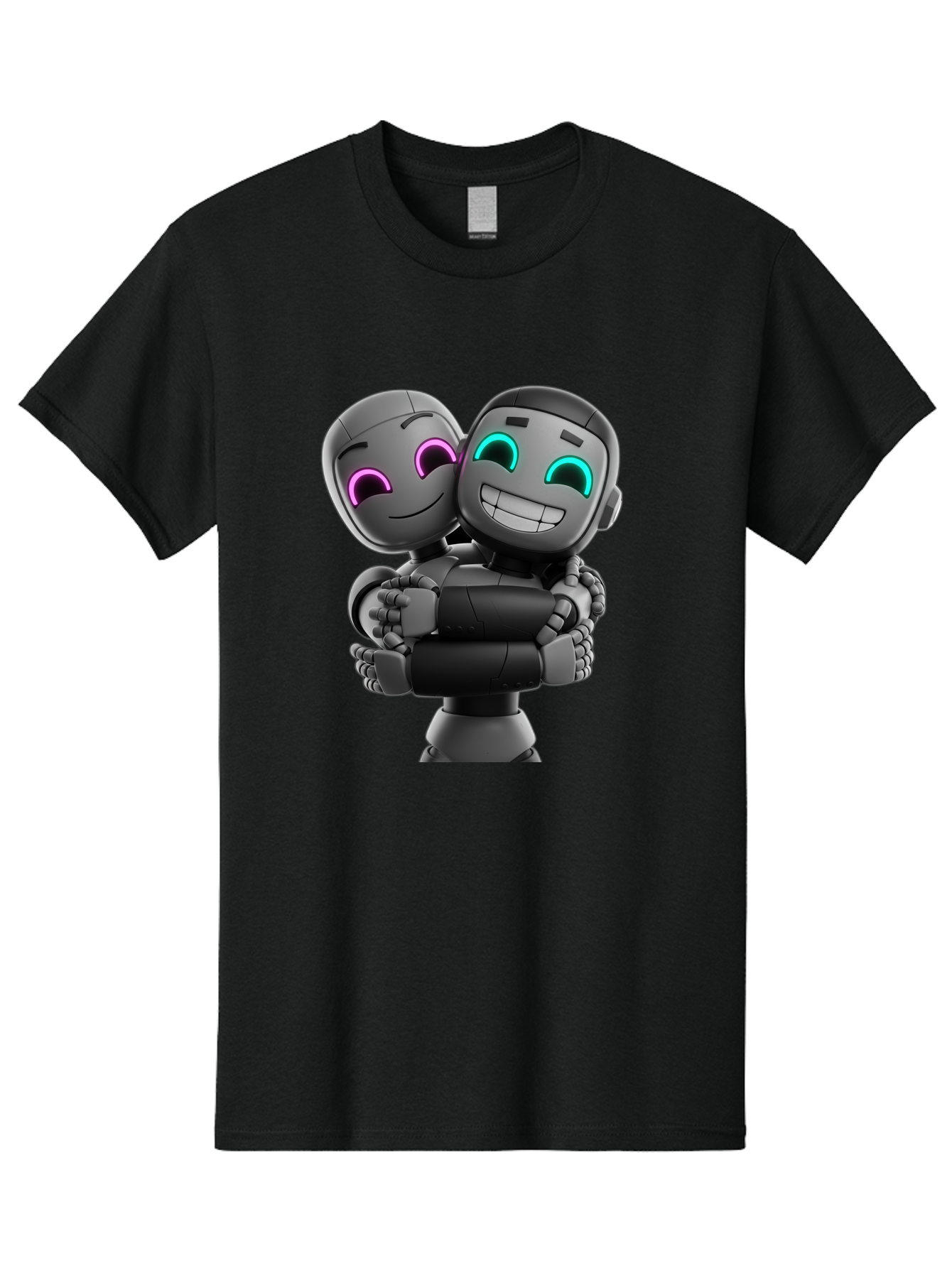 Gemini Men'S Graphic Tee, 100% Cotton, Comfortable Casual Summer Wear, Machine Washable, Ai Robots, Robot Friendship, Digital Companions, Futuristic Technology, Robotic Love, Innovative Design, Artificial Intelligence, Modern Robotics, Bae187 3