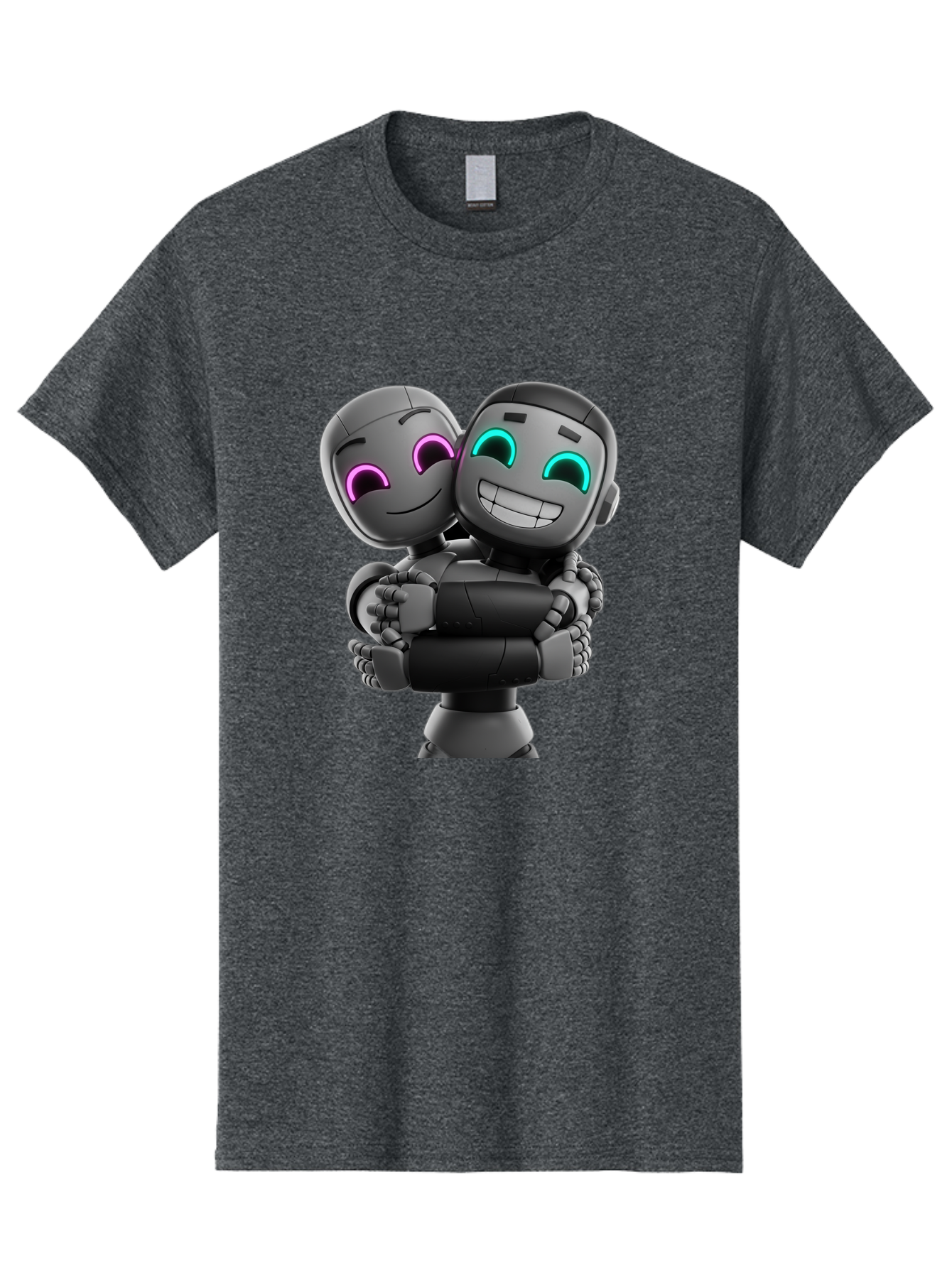 Gemini Men'S Graphic Tee, 100% Cotton, Comfortable Casual Summer Wear, Machine Washable, Ai Robots, Robot Friendship, Digital Companions, Futuristic Technology, Robotic Love, Innovative Design, Artificial Intelligence, Modern Robotics, Bae187 9
