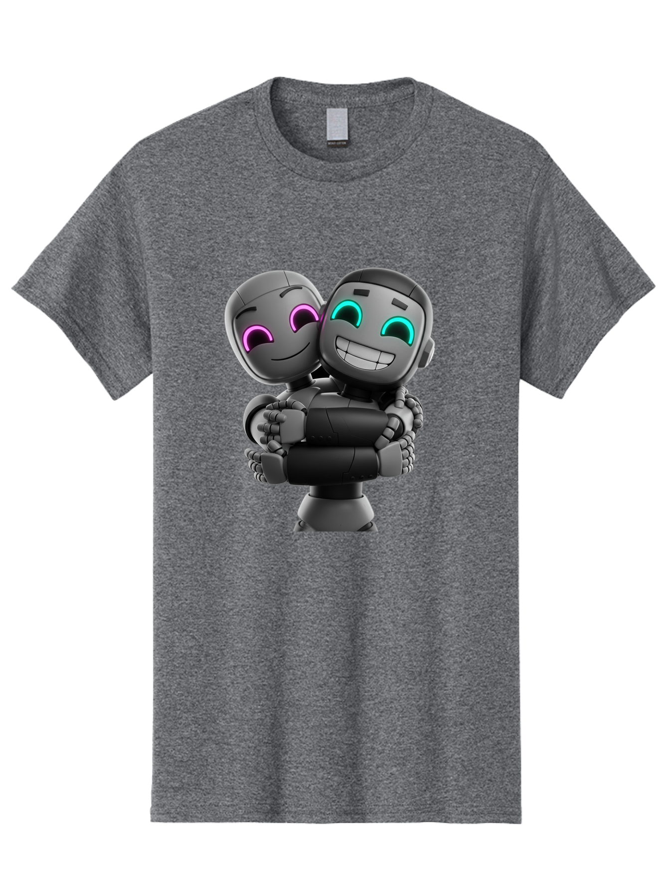 Gemini Men'S Graphic Tee, 100% Cotton, Comfortable Casual Summer Wear, Machine Washable, Ai Robots, Robot Friendship, Digital Companions, Futuristic Technology, Robotic Love, Innovative Design, Artificial Intelligence, Modern Robotics, Bae187 1