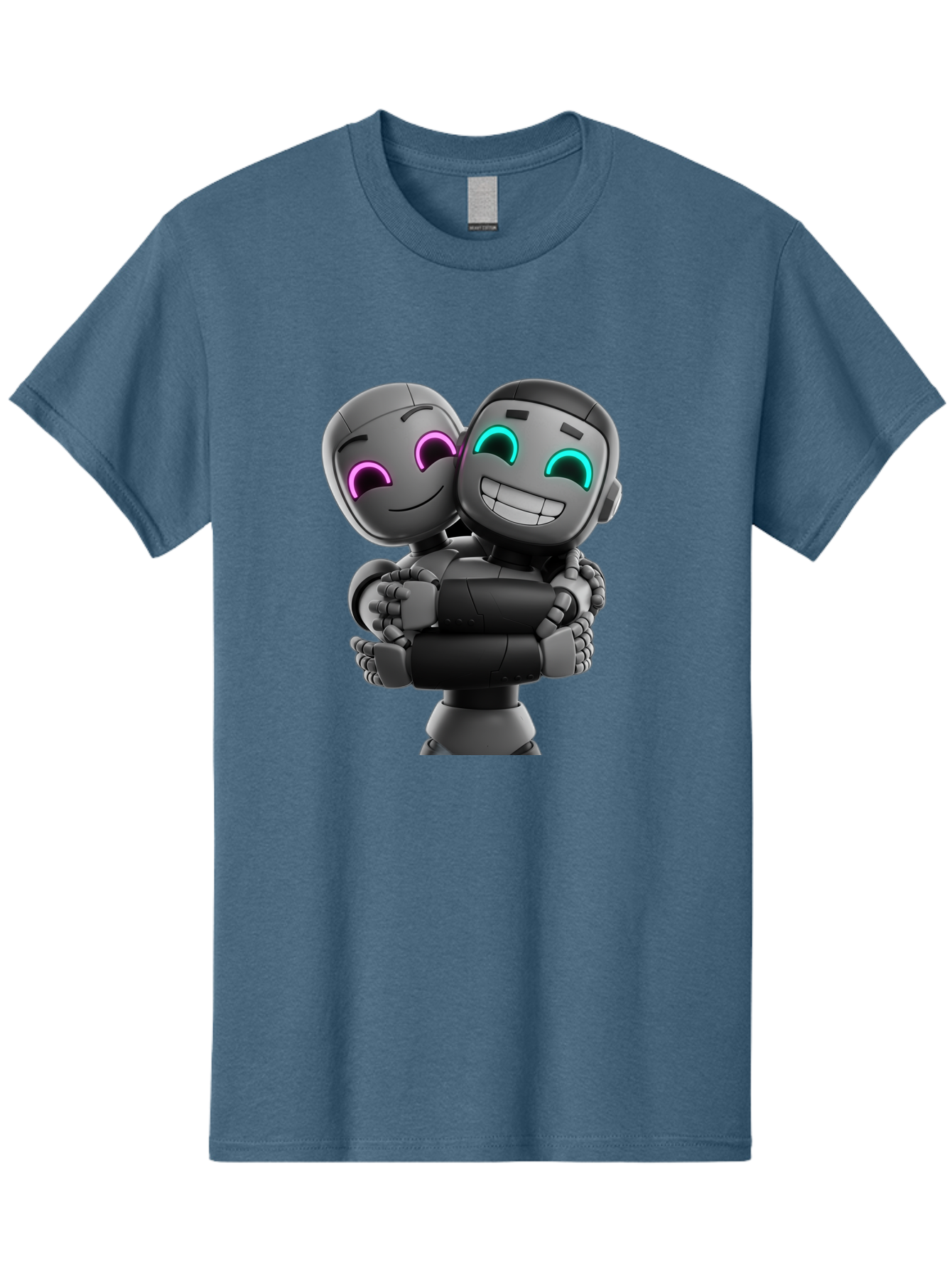 Gemini Men'S Graphic Tee, 100% Cotton, Comfortable Casual Summer Wear, Machine Washable, Ai Robots, Robot Friendship, Digital Companions, Futuristic Technology, Robotic Love, Innovative Design, Artificial Intelligence, Modern Robotics, Bae187 13