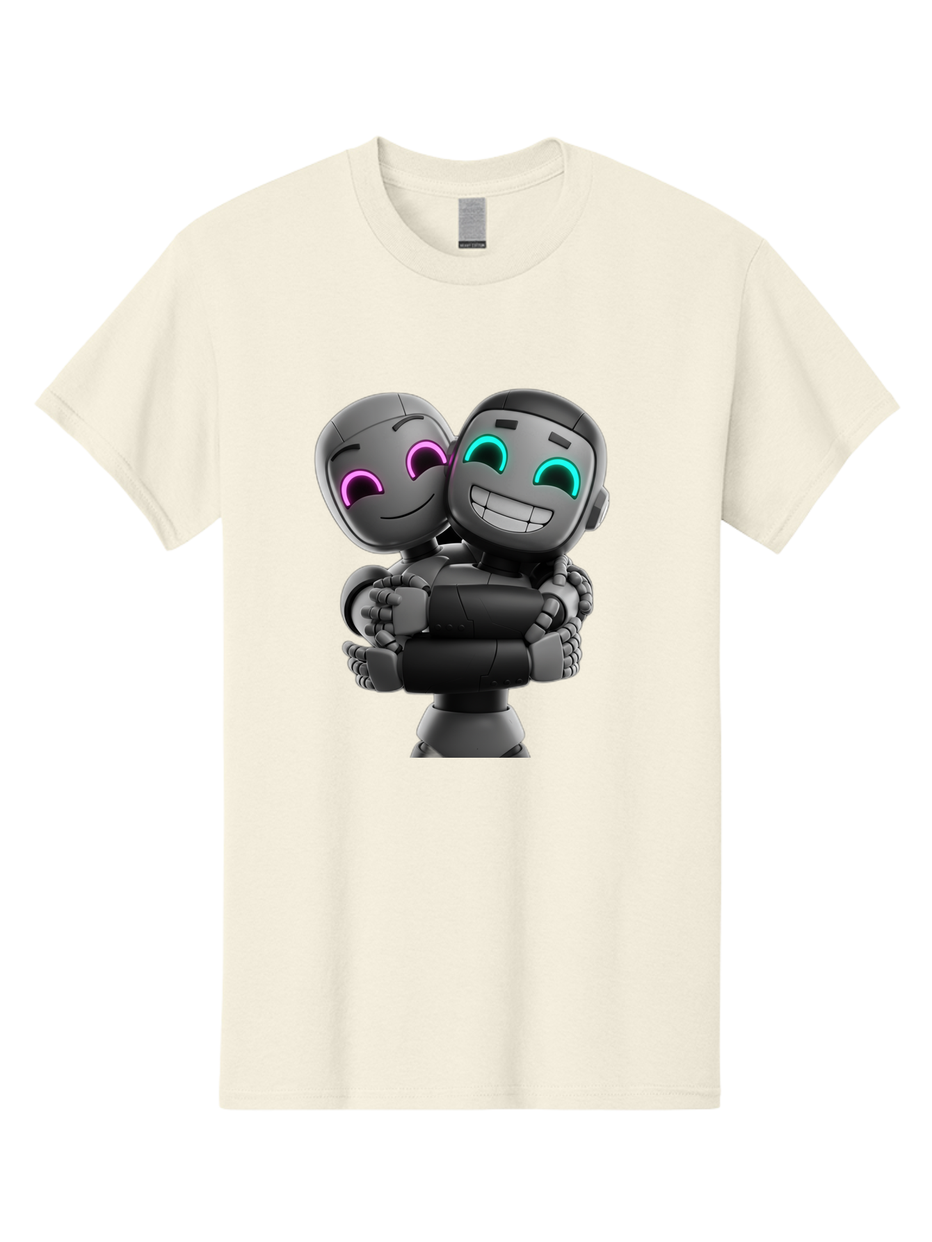 Gemini Men'S Graphic Tee, 100% Cotton, Comfortable Casual Summer Wear, Machine Washable, Ai Robots, Robot Friendship, Digital Companions, Futuristic Technology, Robotic Love, Innovative Design, Artificial Intelligence, Modern Robotics, Bae187 5