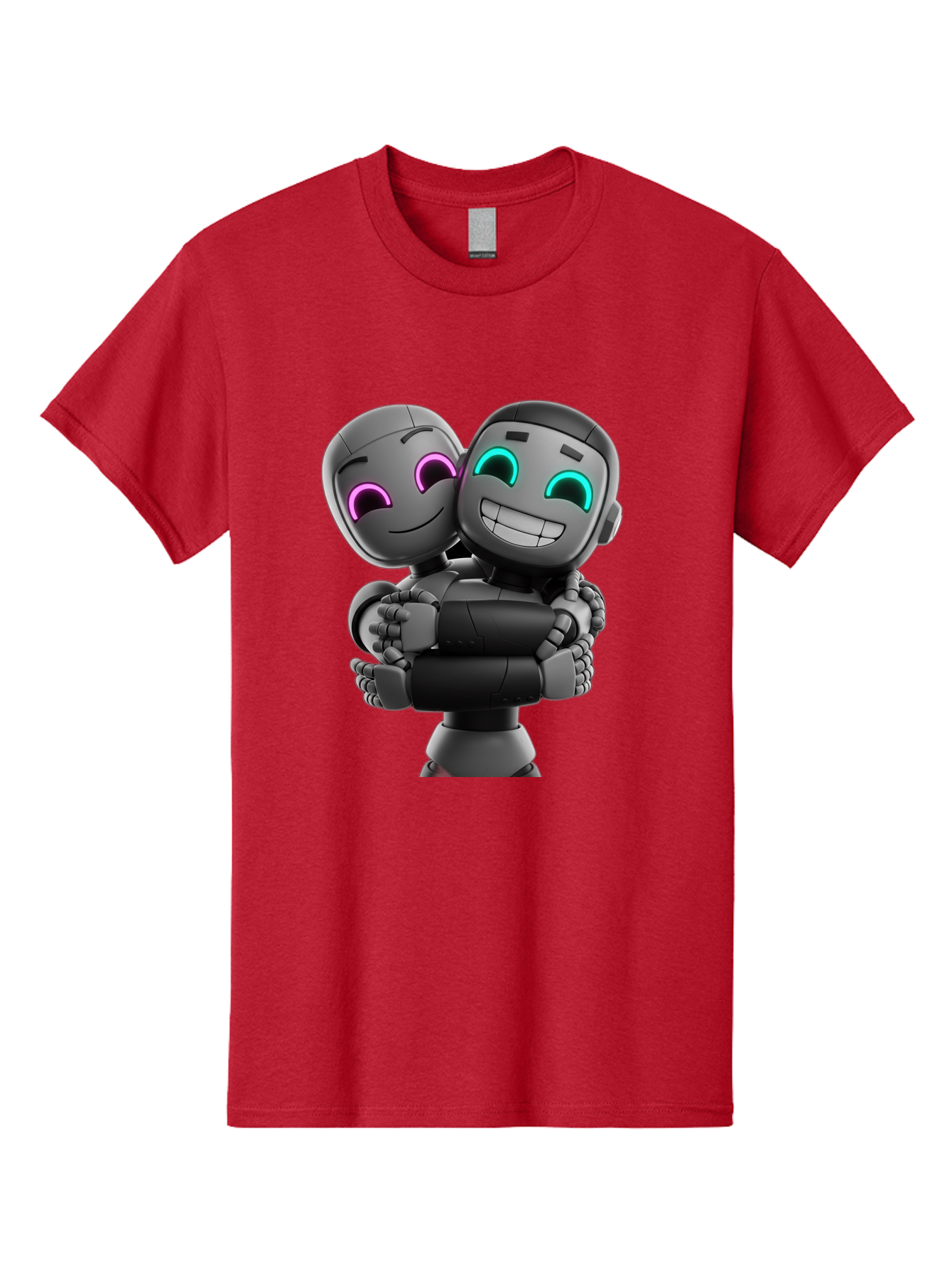 Gemini Men'S Graphic Tee, 100% Cotton, Comfortable Casual Summer Wear, Machine Washable, Ai Robots, Robot Friendship, Digital Companions, Futuristic Technology, Robotic Love, Innovative Design, Artificial Intelligence, Modern Robotics, Bae187 7