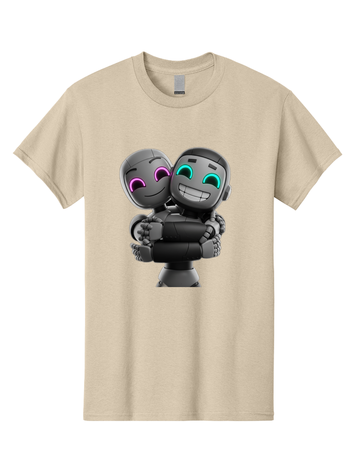 Gemini Men'S Graphic Tee, 100% Cotton, Comfortable Casual Summer Wear, Machine Washable, Ai Robots, Robot Friendship, Digital Companions, Futuristic Technology, Robotic Love, Innovative Design, Artificial Intelligence, Modern Robotics, Bae187 8