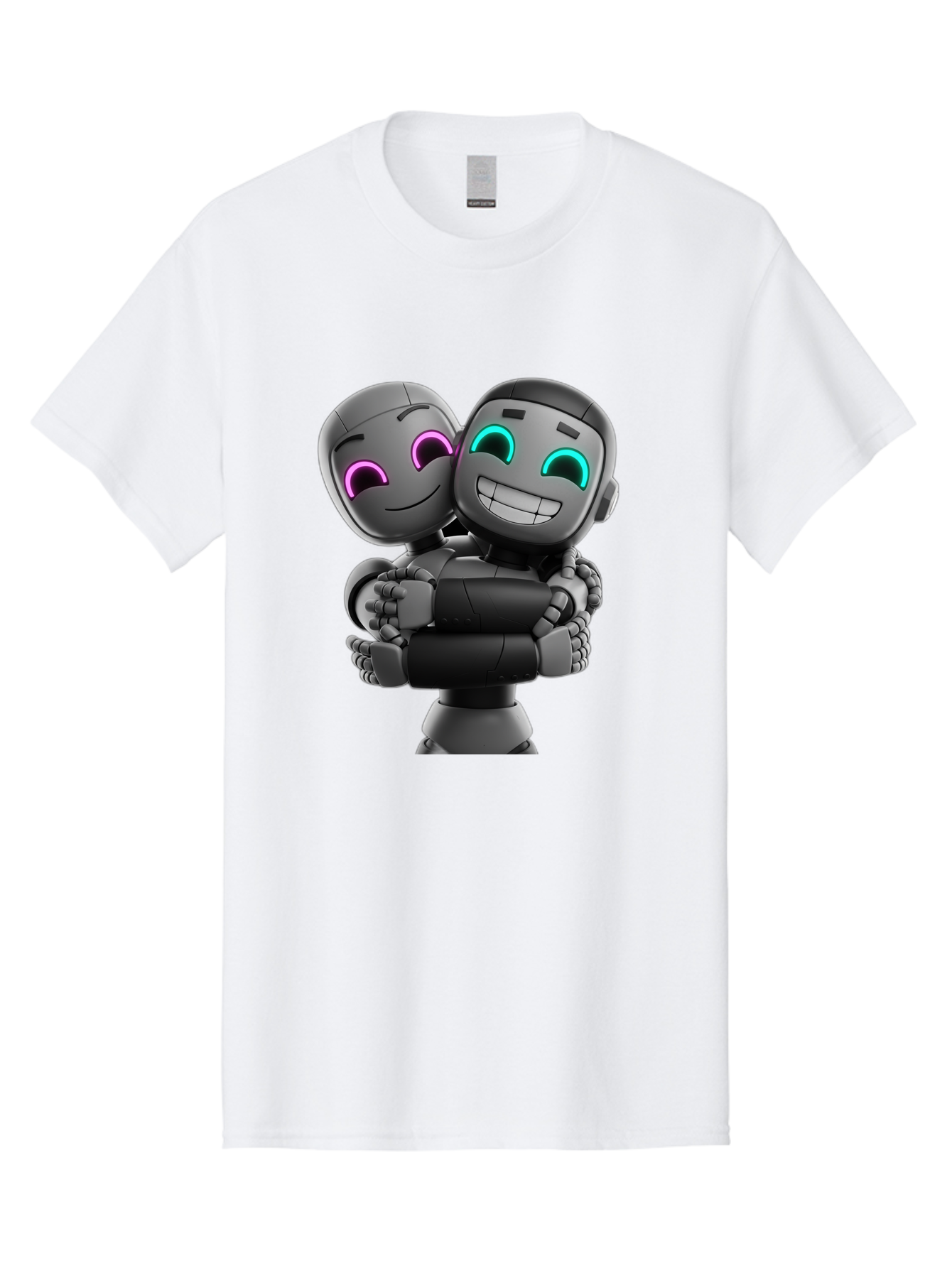 Gemini Men'S Graphic Tee, 100% Cotton, Comfortable Casual Summer Wear, Machine Washable, Ai Robots, Robot Friendship, Digital Companions, Futuristic Technology, Robotic Love, Innovative Design, Artificial Intelligence, Modern Robotics, Bae187 12