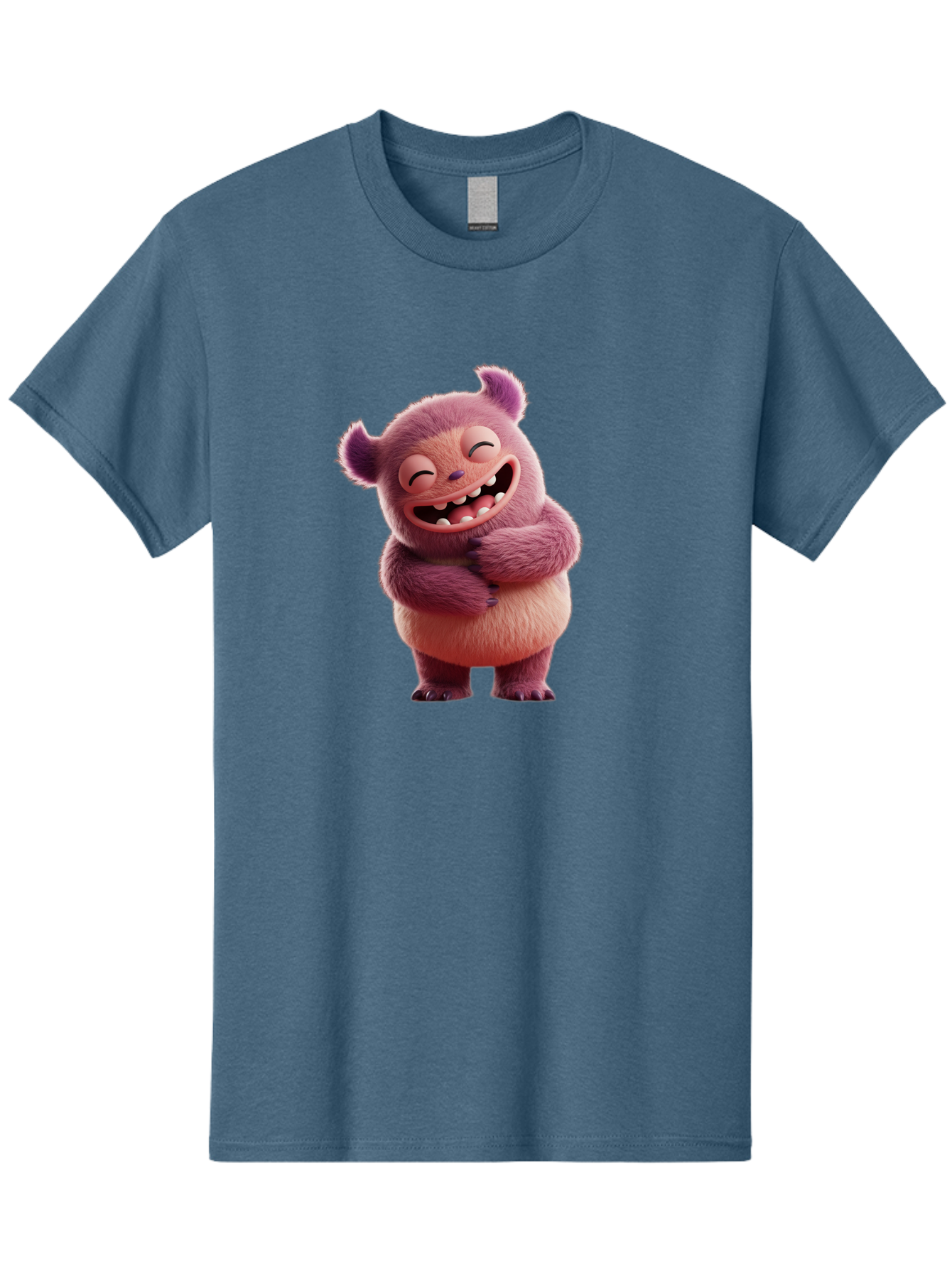 Grumps-Monster Men'S Graphic Tee, 100% Cotton, Comfortable Casual Summer Wear, Machine Washable, Happy Monster, Cartoon Character, Purple Creature, Smiling Face, Embracing Self, Funny Creature, Adorable Monster, Cute Character, Bae193 14