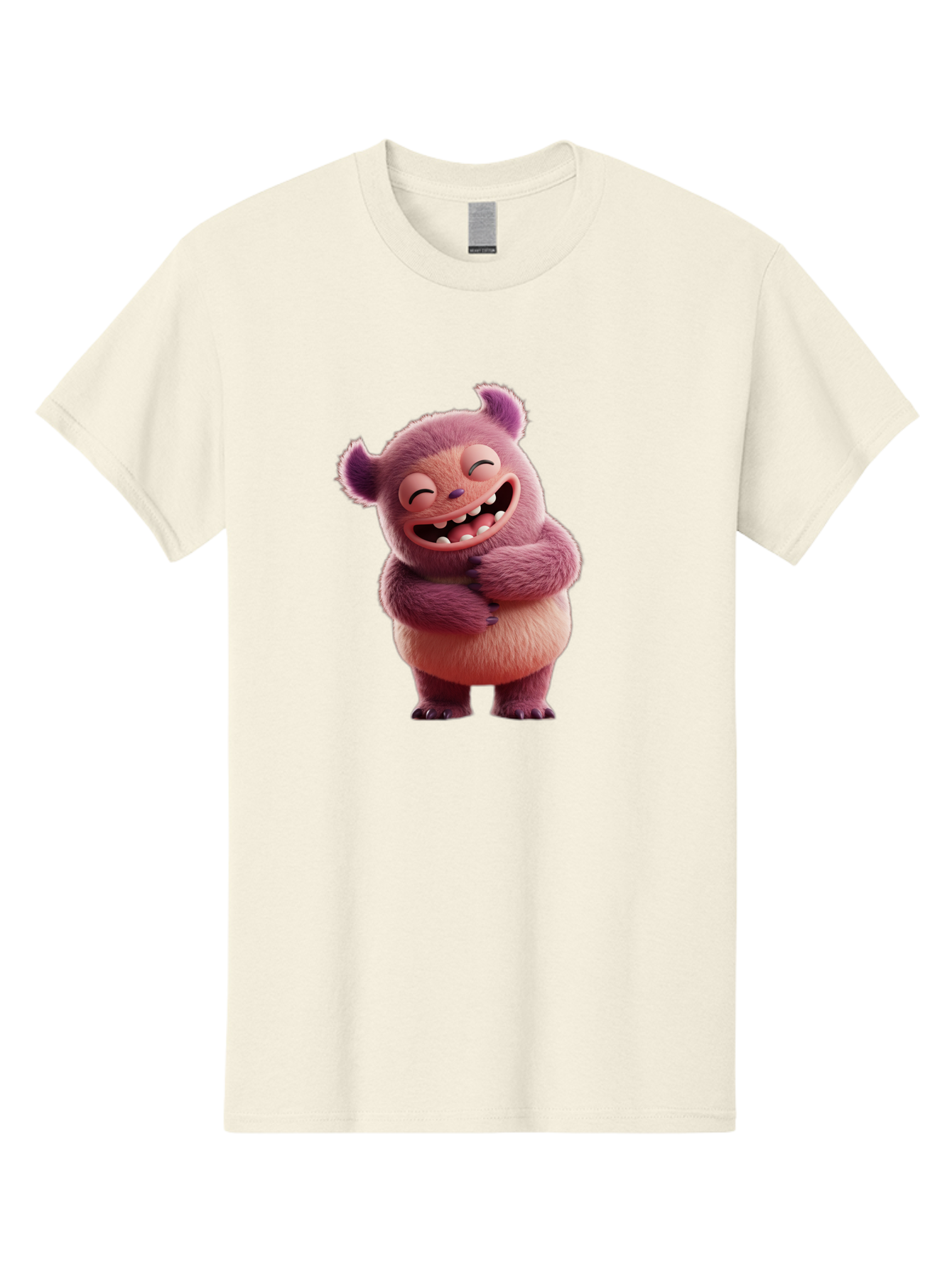 Grumps-Monster Men'S Graphic Tee, 100% Cotton, Comfortable Casual Summer Wear, Machine Washable, Happy Monster, Cartoon Character, Purple Creature, Smiling Face, Embracing Self, Funny Creature, Adorable Monster, Cute Character, Bae193 9