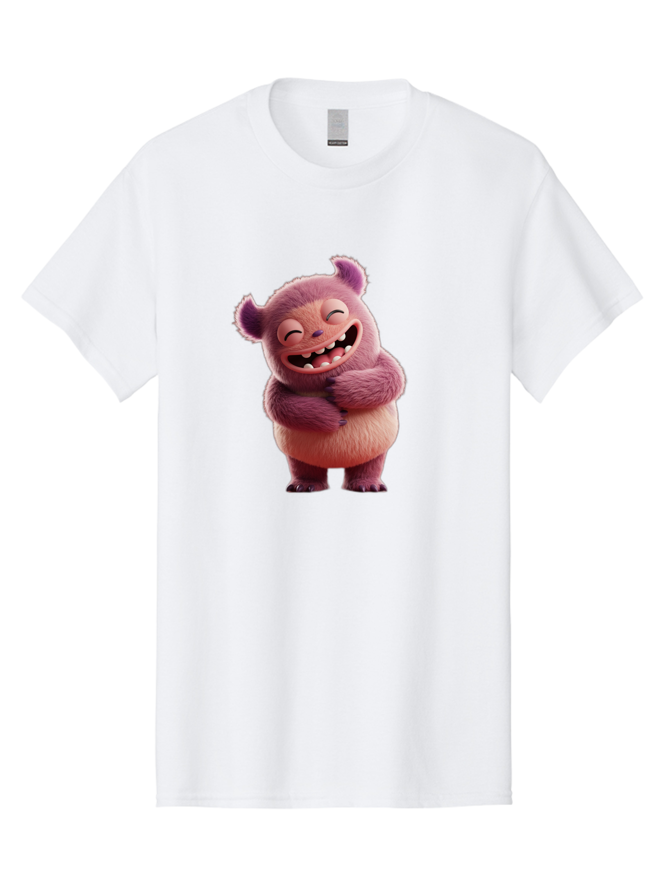 Grumps-Monster Men'S Graphic Tee, 100% Cotton, Comfortable Casual Summer Wear, Machine Washable, Happy Monster, Cartoon Character, Purple Creature, Smiling Face, Embracing Self, Funny Creature, Adorable Monster, Cute Character, Bae193 8