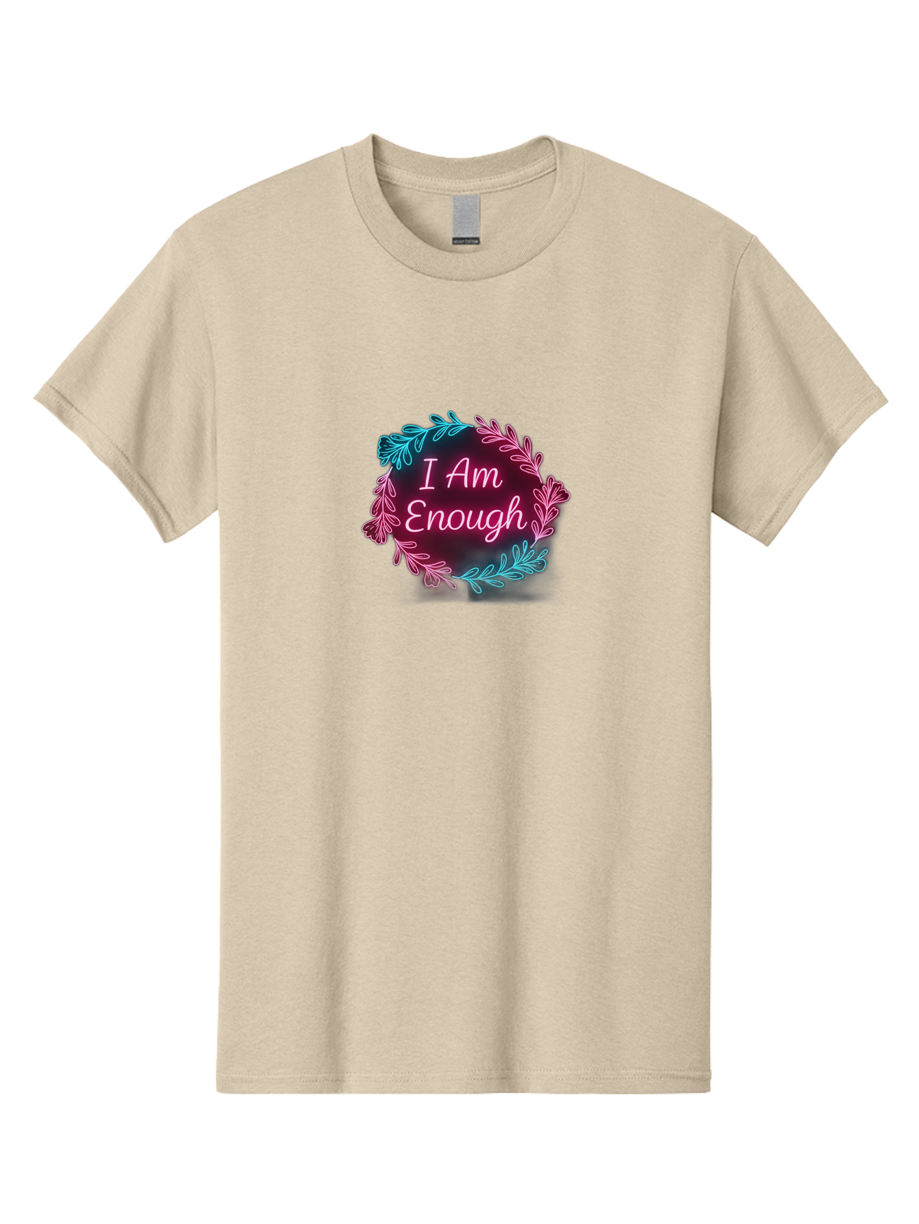 I-Am-Enough-2 Men'S Graphic Tee, 100% Cotton, Comfortable Casual Summer Wear, Machine Washable, Empowerment Message, Motivational Quote, Self Love, Personal Growth, Positive Affirmation, Inspirational Words, Mental Wellness, I Am Enough Bae206 3