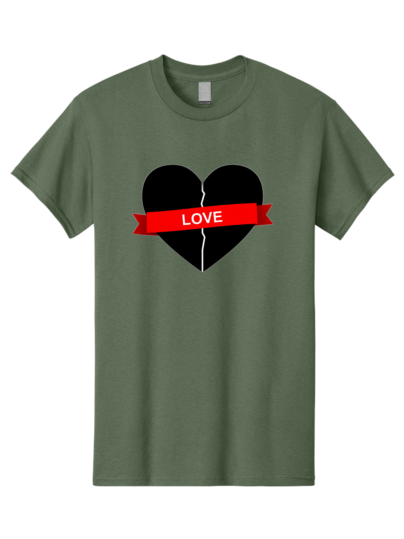 Love-Broken-Heart Men'S Graphic Tee, 100% Cotton, Comfortable Casual Summer Wear, Machine Washable, Broken Heart, Heartbreak, Love Symbol, Red Ribbon, White Text, Split Heart, Cracked Heart, Heart Illustration, Heart Graphic, Torn Love Bae224 14