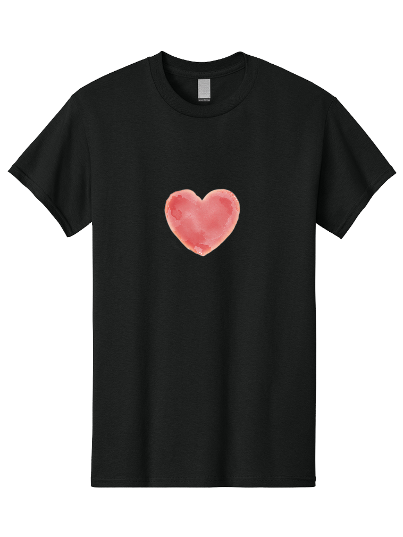 Pink-Heart Men'S Graphic Tee, 100% Cotton, Comfortable Casual Summer Wear, Machine Washable, Pink Heart, Heart Shape, Watercolor Art, Love Symbol, Valentines Day, Romantic Gesture, Tender Touch, Soft Pink Hue Bae238 8