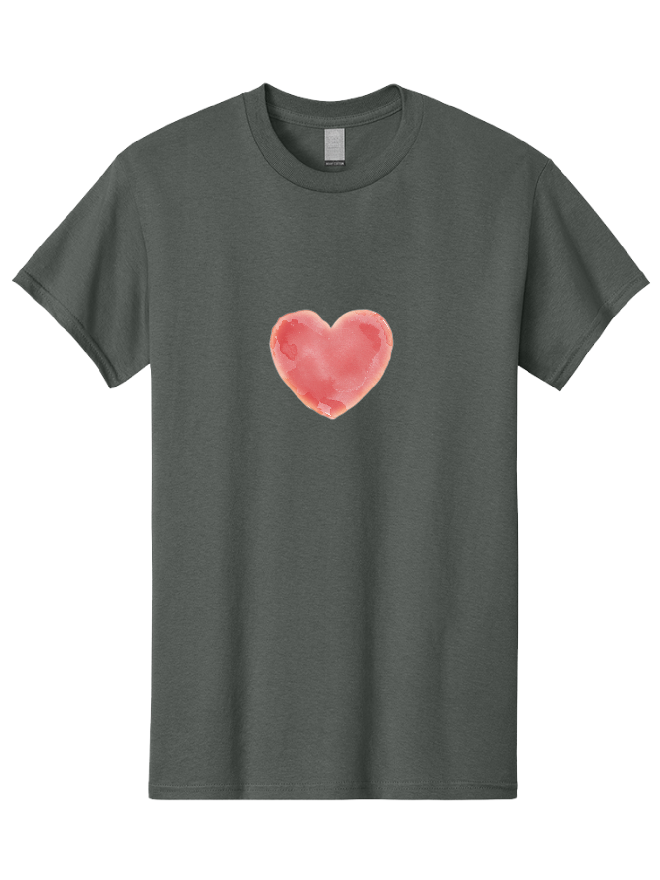 Pink-Heart Men'S Graphic Tee, 100% Cotton, Comfortable Casual Summer Wear, Machine Washable, Pink Heart, Heart Shape, Watercolor Art, Love Symbol, Valentines Day, Romantic Gesture, Tender Touch, Soft Pink Hue Bae238 9