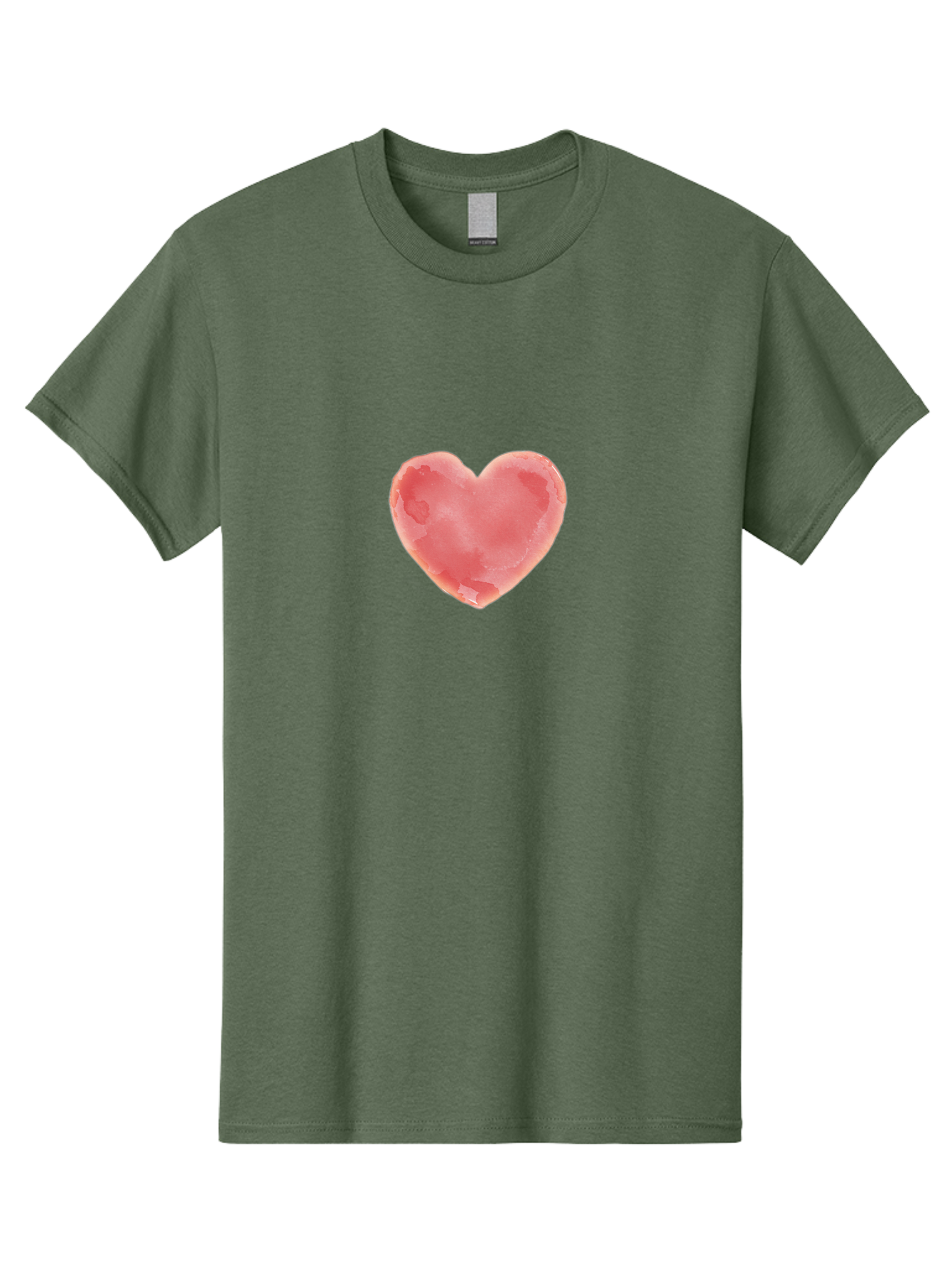 Pink-Heart Men'S Graphic Tee, 100% Cotton, Comfortable Casual Summer Wear, Machine Washable, Pink Heart, Heart Shape, Watercolor Art, Love Symbol, Valentines Day, Romantic Gesture, Tender Touch, Soft Pink Hue Bae238 10