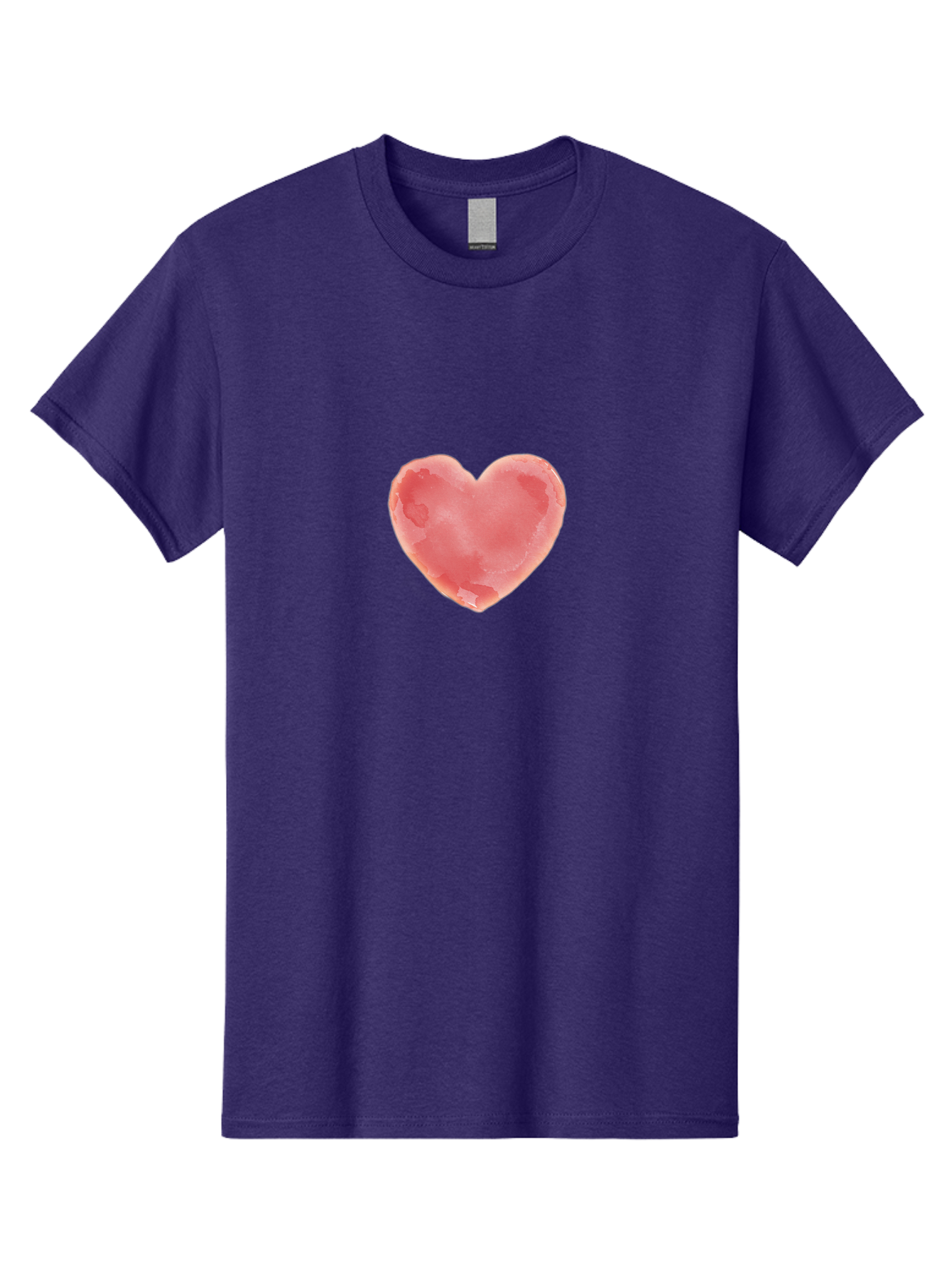 Pink-Heart Men'S Graphic Tee, 100% Cotton, Comfortable Casual Summer Wear, Machine Washable, Pink Heart, Heart Shape, Watercolor Art, Love Symbol, Valentines Day, Romantic Gesture, Tender Touch, Soft Pink Hue Bae238 12