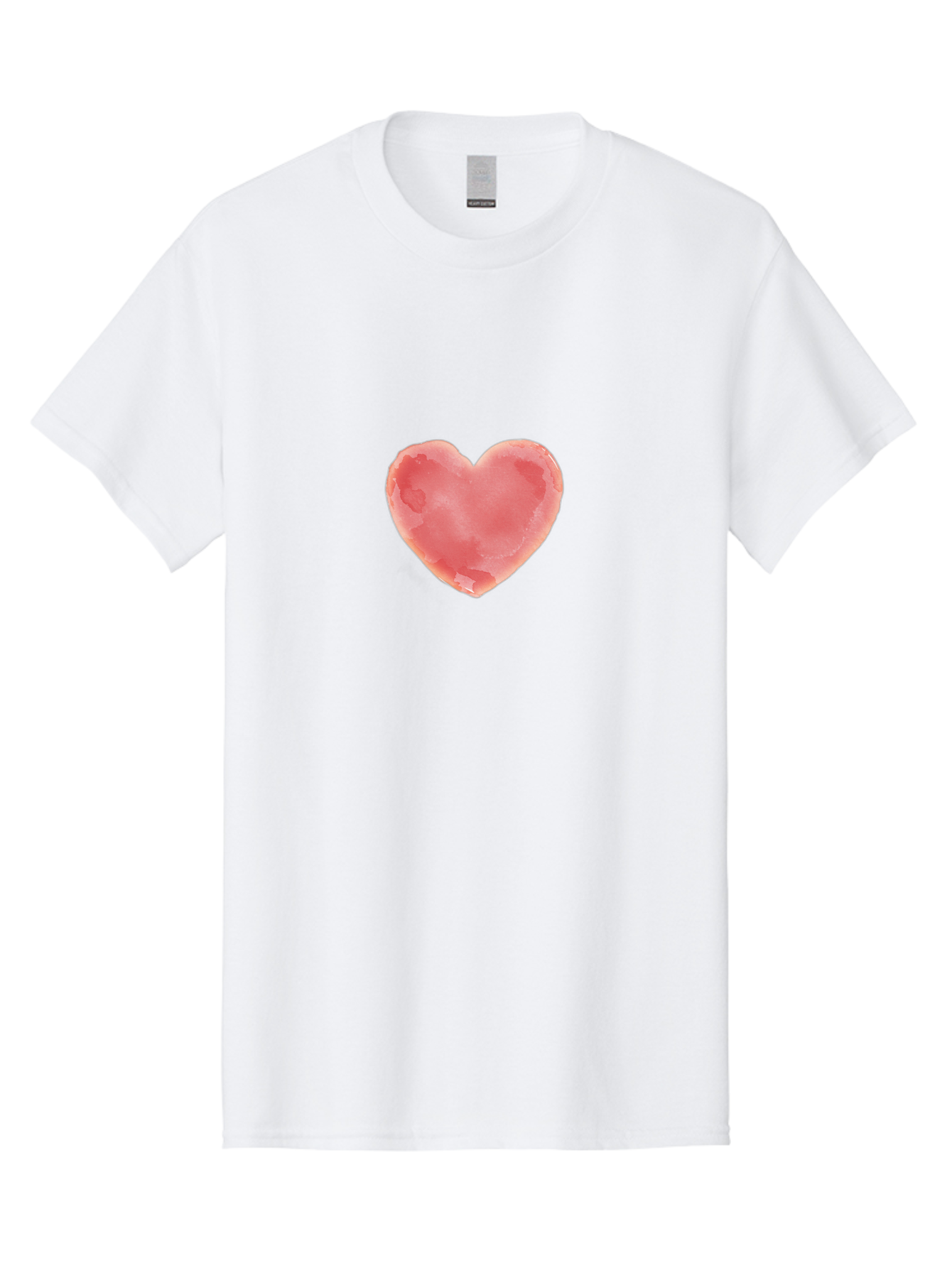 Pink-Heart Men'S Graphic Tee, 100% Cotton, Comfortable Casual Summer Wear, Machine Washable, Pink Heart, Heart Shape, Watercolor Art, Love Symbol, Valentines Day, Romantic Gesture, Tender Touch, Soft Pink Hue Bae238 7