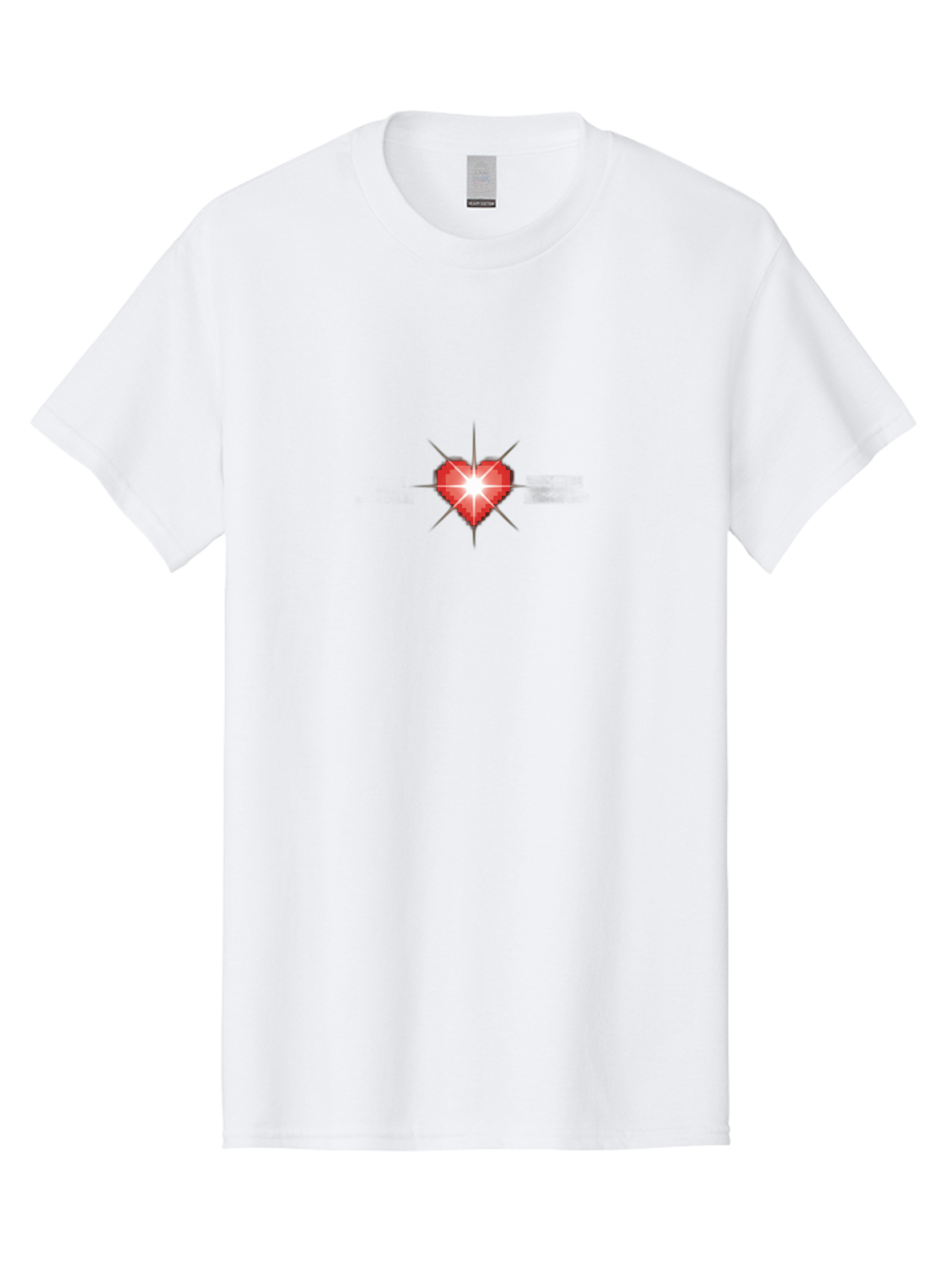 Red-Heart-Sparkle Men'S Graphic Tee, 100% Cotton, Comfortable Casual Summer Wear, Machine Washable, Red Heart, Diamond Heart, Shiny Heart, Love Symbol, Valentine'S Day, Heart Icon, Sparkle Effect, Love Sign Bae254 1