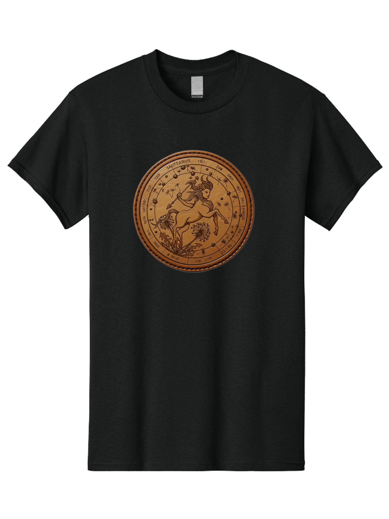 Sagittarius Men'S Graphic Tee, 100% Cotton, Comfortable Casual Summer Wear, Machine Washable, Sagittarius Zodiac Sign, Centaur Archer, Astrology Symbol, Horoscope Illustration, Dandelion Flowers, Celestial Map, Ancient Mythology, Mystical Art Bae263 14