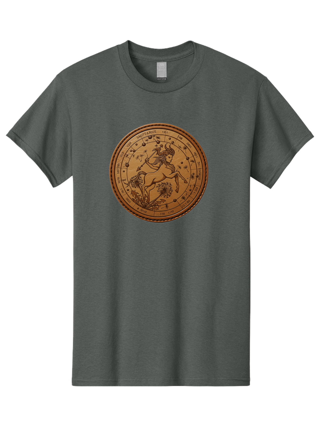 Sagittarius Men'S Graphic Tee, 100% Cotton, Comfortable Casual Summer Wear, Machine Washable, Sagittarius Zodiac Sign, Centaur Archer, Astrology Symbol, Horoscope Illustration, Dandelion Flowers, Celestial Map, Ancient Mythology, Mystical Art Bae263 4