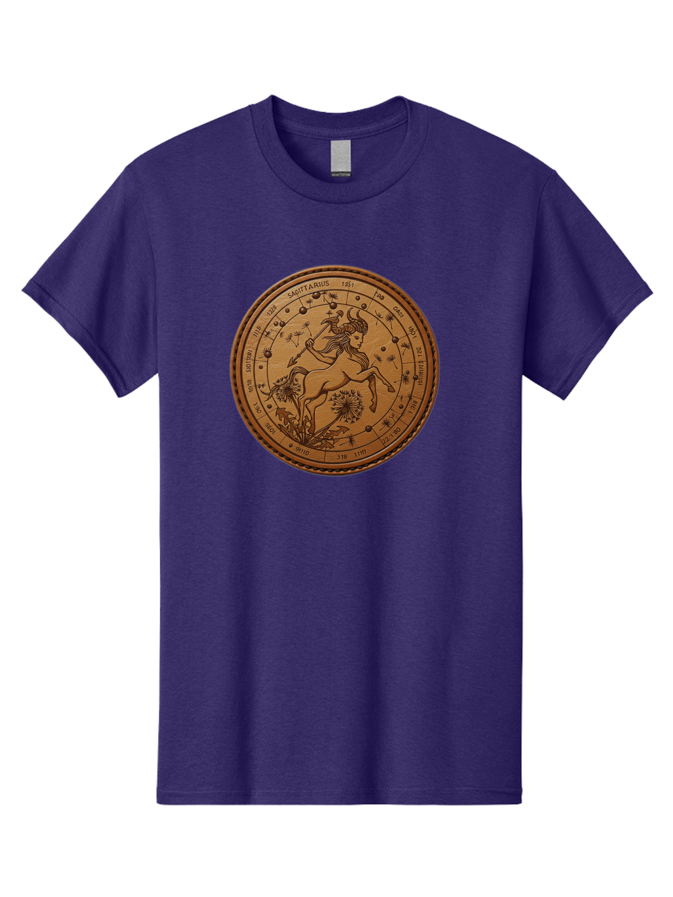Sagittarius Men'S Graphic Tee, 100% Cotton, Comfortable Casual Summer Wear, Machine Washable, Sagittarius Zodiac Sign, Centaur Archer, Astrology Symbol, Horoscope Illustration, Dandelion Flowers, Celestial Map, Ancient Mythology, Mystical Art Bae263 5