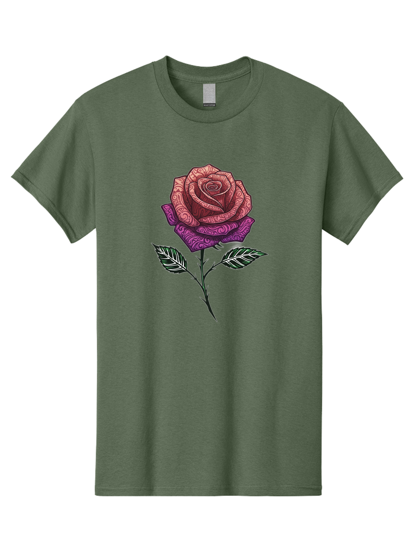 Tattoo-Rose Men'S Graphic Tee, 100% Cotton, Comfortable Casual Summer Wear, Machine Washable, Henna Art Rose, Beautiful Flower, Intricate Designs, Floral Pattern, Decorative Rose, Tattoo Style Bae301 10