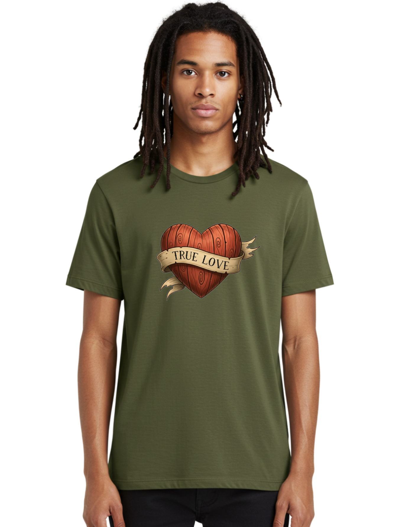 True-Love-6 Men'S Graphic Tee, 100% Cotton, Comfortable Casual Summer Wear, Machine Washable, Wooden Heart, Vintage Love, True Love, Tattoo Art, Classic Symbol, Traditional Design, Romantic Gesture, Wooden Texture, Heart Shape, Nostalgic Feel, Bae315 20