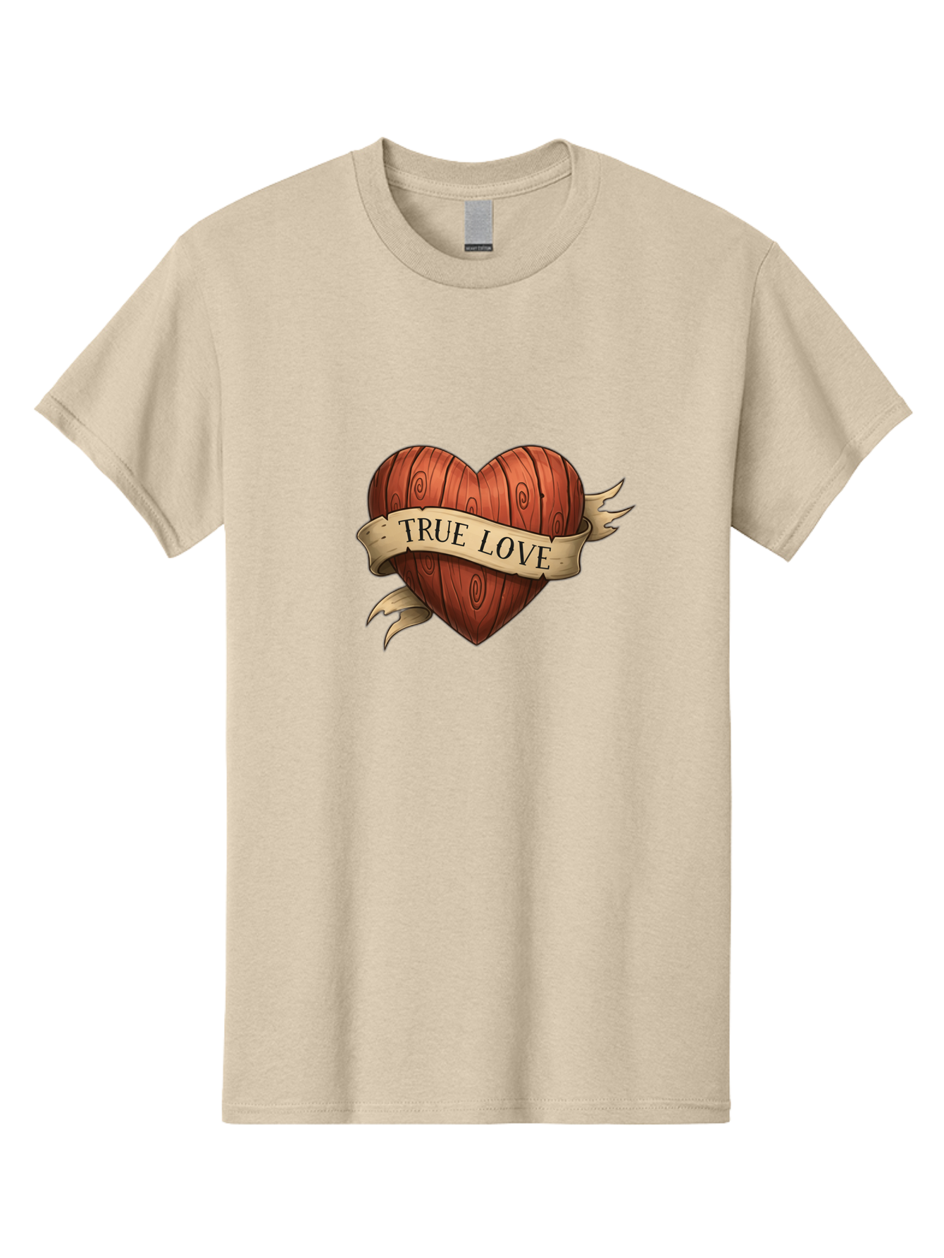 True-Love-6 Men'S Graphic Tee, 100% Cotton, Comfortable Casual Summer Wear, Machine Washable, Wooden Heart, Vintage Love, True Love, Tattoo Art, Classic Symbol, Traditional Design, Romantic Gesture, Wooden Texture, Heart Shape, Nostalgic Feel, Bae315 11