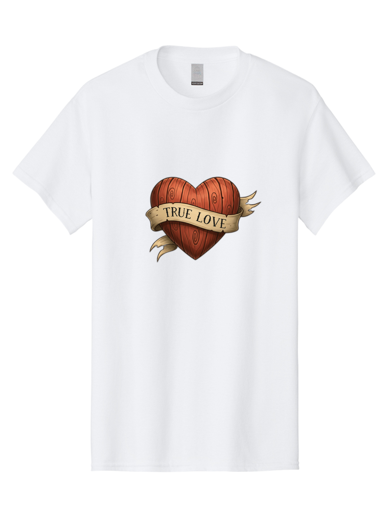 True-Love-6 Men'S Graphic Tee, 100% Cotton, Comfortable Casual Summer Wear, Machine Washable, Wooden Heart, Vintage Love, True Love, Tattoo Art, Classic Symbol, Traditional Design, Romantic Gesture, Wooden Texture, Heart Shape, Nostalgic Feel, Bae315 13