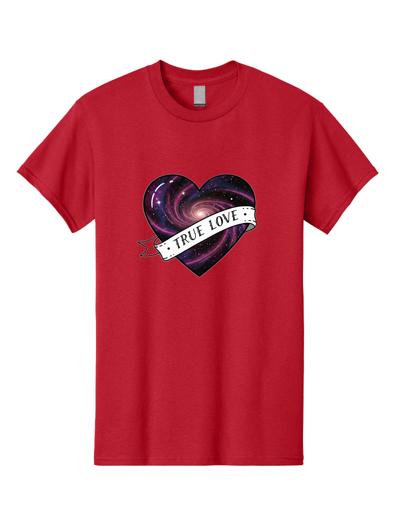 True-Love-7 Men'S Graphic Tee, 100% Cotton, Comfortable Casual Summer Wear, Machine Washable, Galaxy Heart, Cosmic Love, Purple Galaxy, Heart Shape, Stars And Planets, Romantic Symbol, True Love, Space-Inspired Art, Celestial Design, Bae316 14