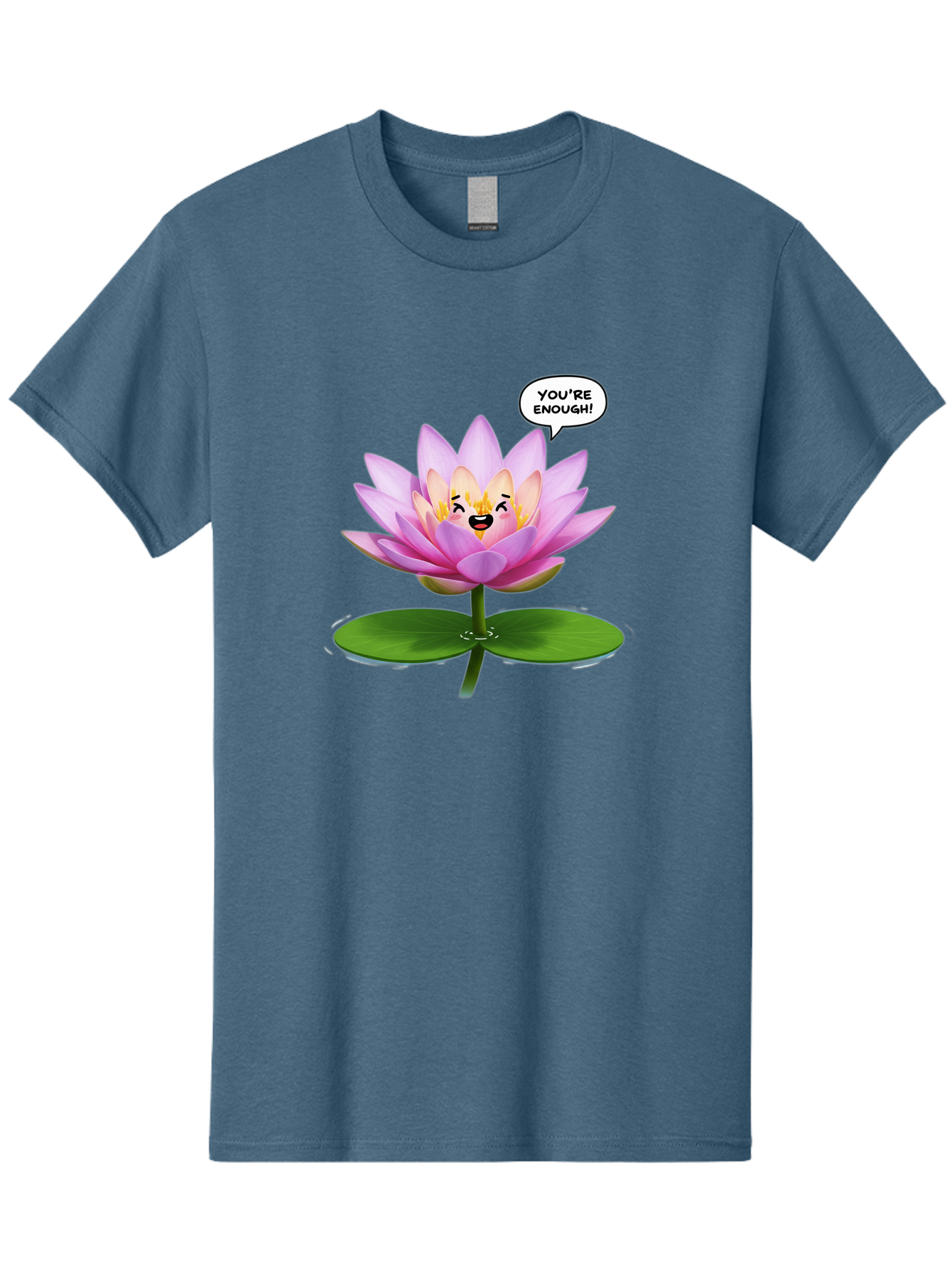 You-Re-Enough-Flower Men'S Graphic Tee, 100% Cotton, Comfortable Casual Summer Wear, Machine Washable, Lotus Flower, Inspirational Quote, Positive Affirmation, Self-Love, Motivational Message, You'Re Enough, Emotional Support, Mental Wellness Bae330 10