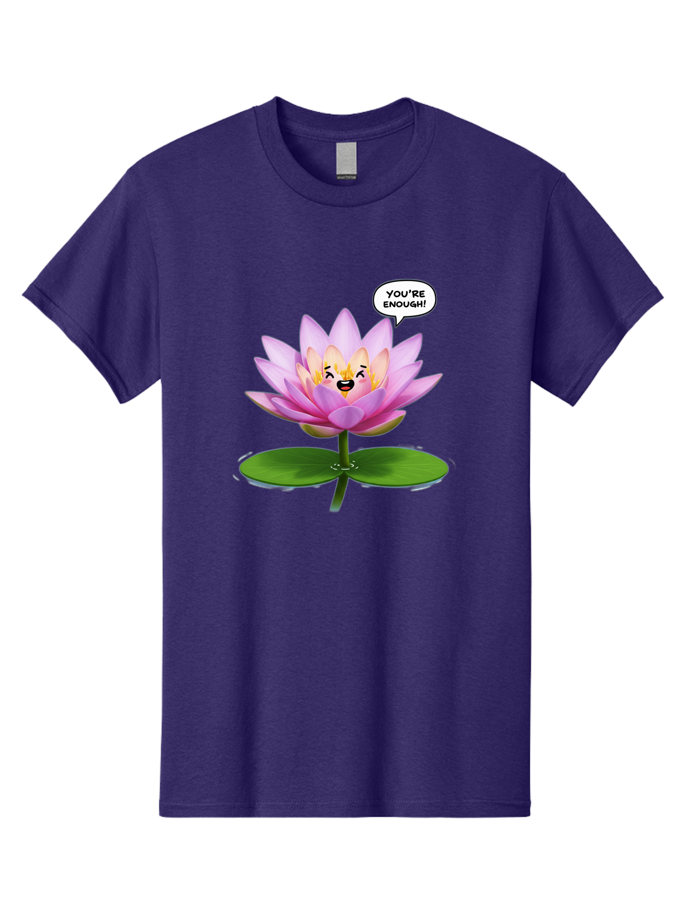 You-Re-Enough-Flower Men'S Graphic Tee, 100% Cotton, Comfortable Casual Summer Wear, Machine Washable, Lotus Flower, Inspirational Quote, Positive Affirmation, Self-Love, Motivational Message, You'Re Enough, Emotional Support, Mental Wellness Bae330 14