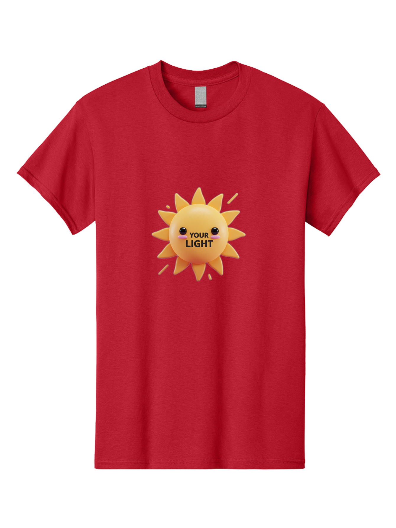 Your-Light-1 Men'S Graphic Tee, 100% Cotton, Comfortable Casual Summer Wear, Machine Washable, Smiling Sun, Positive Vibes, Happy Face, Inspirational Quote, Motivational Message, Inner Light, Warm Personality Bae334 9