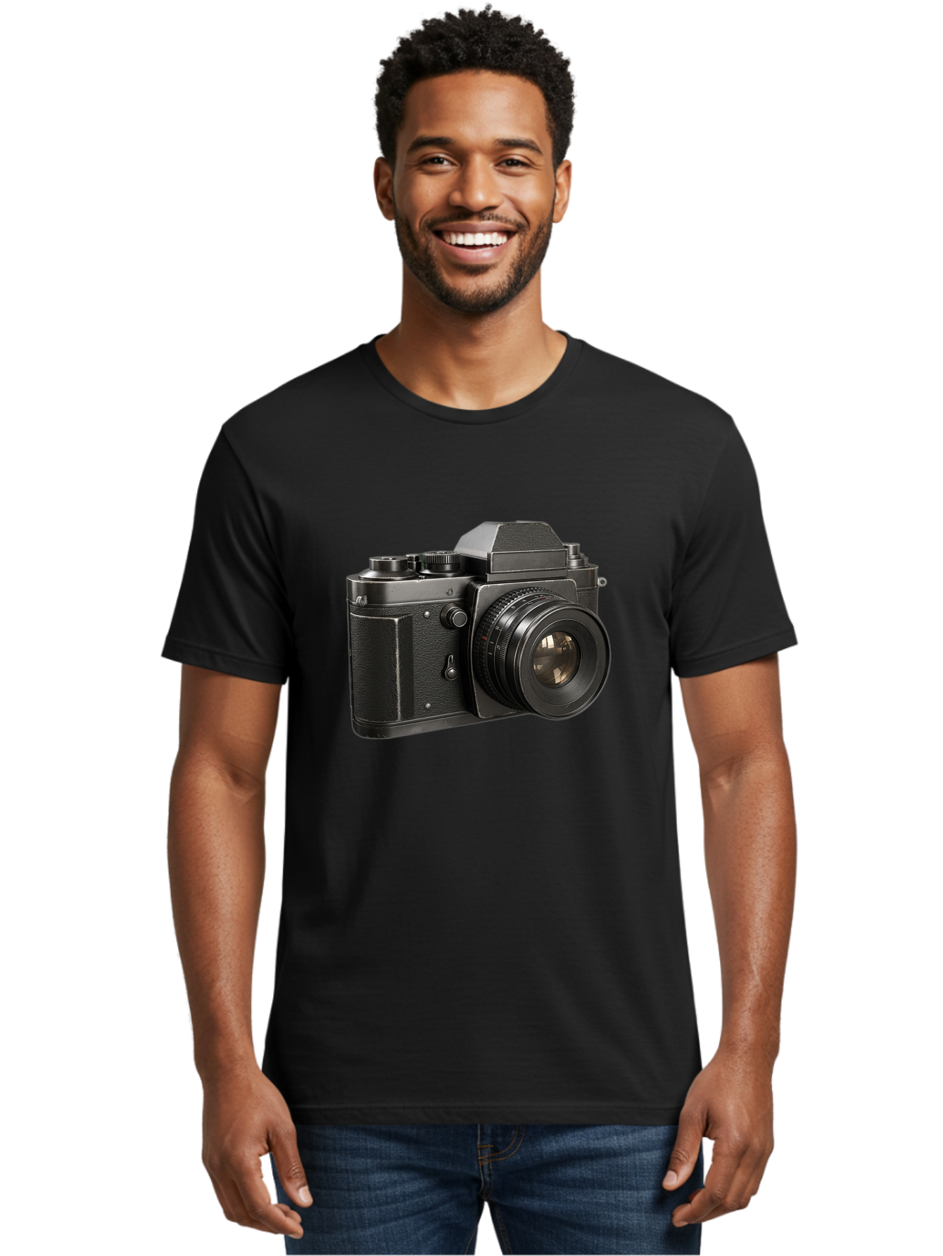 35Mm-Film-Camera Men'S Graphic Tee, 100% Cotton, Comfortable Casual Summer Wear, Machine Washable, Vintage Camera, Retro Photography, Classic Camera Design, Black Camera Body, Camera Lens, Photography Equipment, Analog Camera, Film Camera, Bae346 27