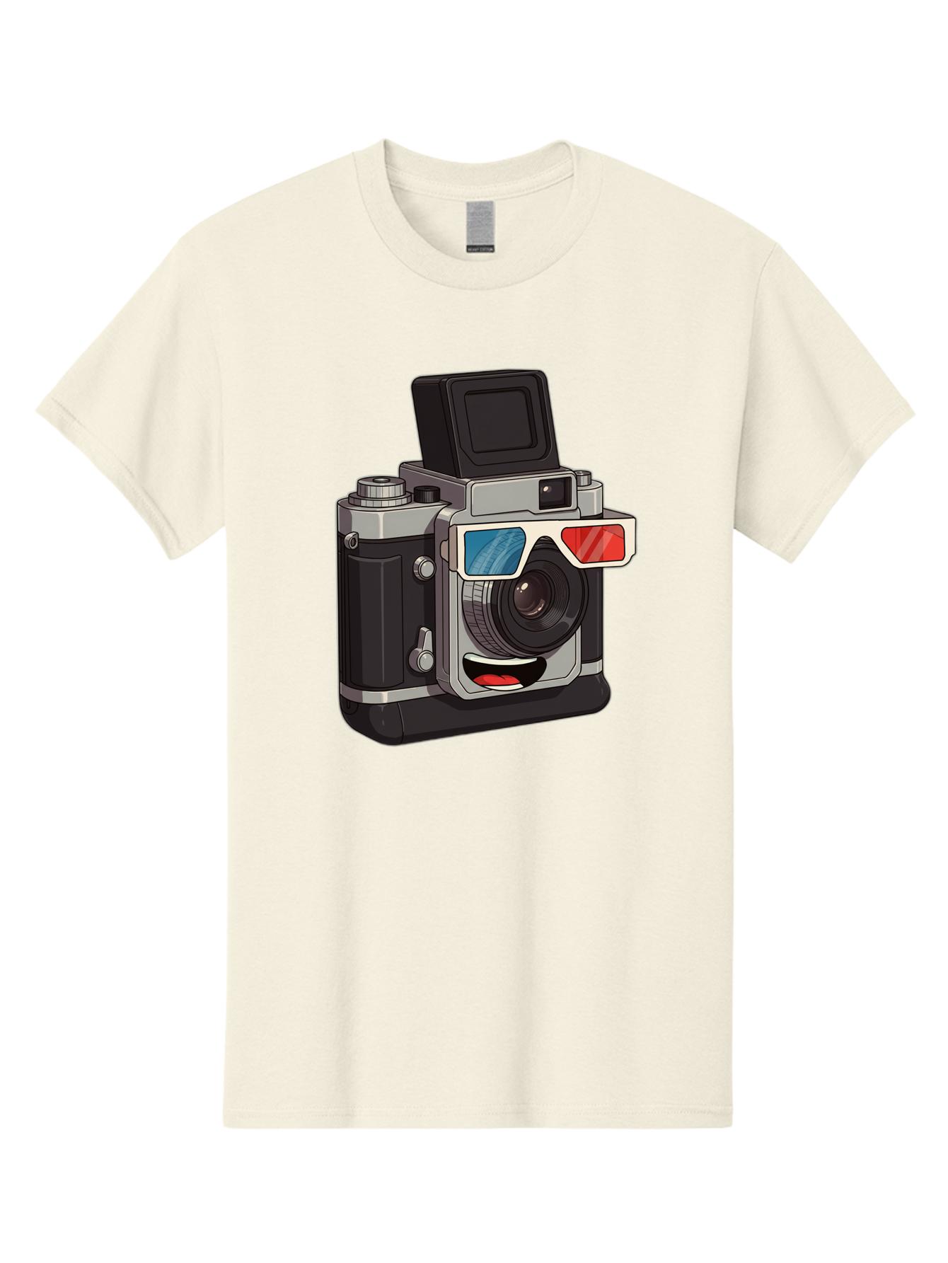 3D-Camera Men'S Graphic Tee, 100% Cotton, Comfortable Casual Summer Wear, Machine Washable, Vintage Camera, 3D Glasses, Retro Style, Cartoon Character, Photography Equipment, Nostalgic Feel, Funky Accessories, Camera Lens Bae347 14