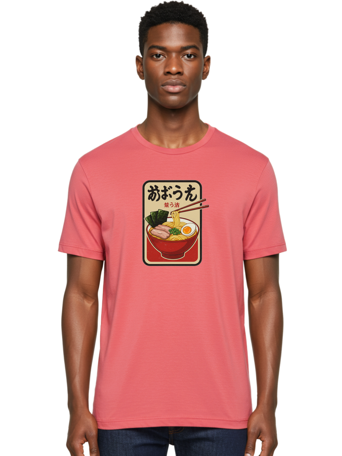 Abura-Soba Men'S Graphic Tee, 100% Cotton, Comfortable Casual Summer Wear, Machine Washable, Abura Soba, Japanese Noodle Dish, Dry Ramen, Boiled Egg, Seaweed, Pork Slices, Chopsticks, Asian Cuisine, Noodle Bowl Bae348 30
