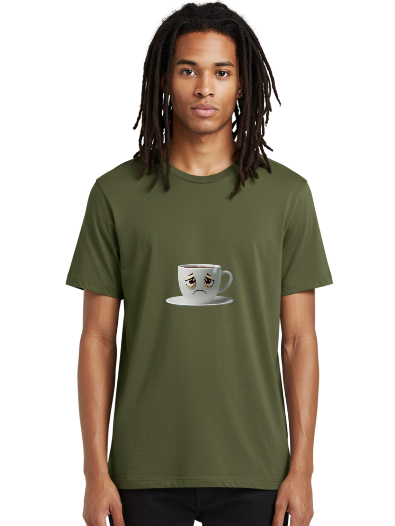 Angry-Coffee-Cup-1 Men'S Graphic Tee, 100% Cotton, Comfortable Casual Summer Wear, Machine Washable, Angry Face On Coffee Cup, Frowning Coffee Mug, Upset Coffee, Displeased Facial Expression, Sad Coffee Cup, Grumpy Coffee Bae350 16