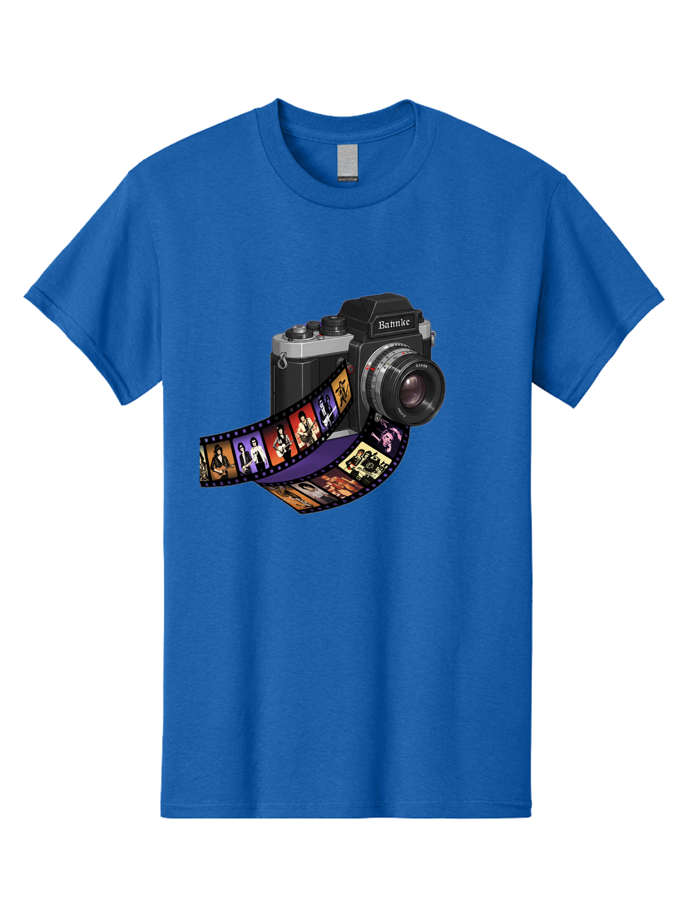 Bannke-Camera Men'S Graphic Tee, 100% Cotton, Comfortable Casual Summer Wear, Machine Washable, Vintage Camera, Film Strip, Photography, Bannke, Retro Style, Black And Silver, Lens, Camera Body, Film Reel, Photographers Bae357 9