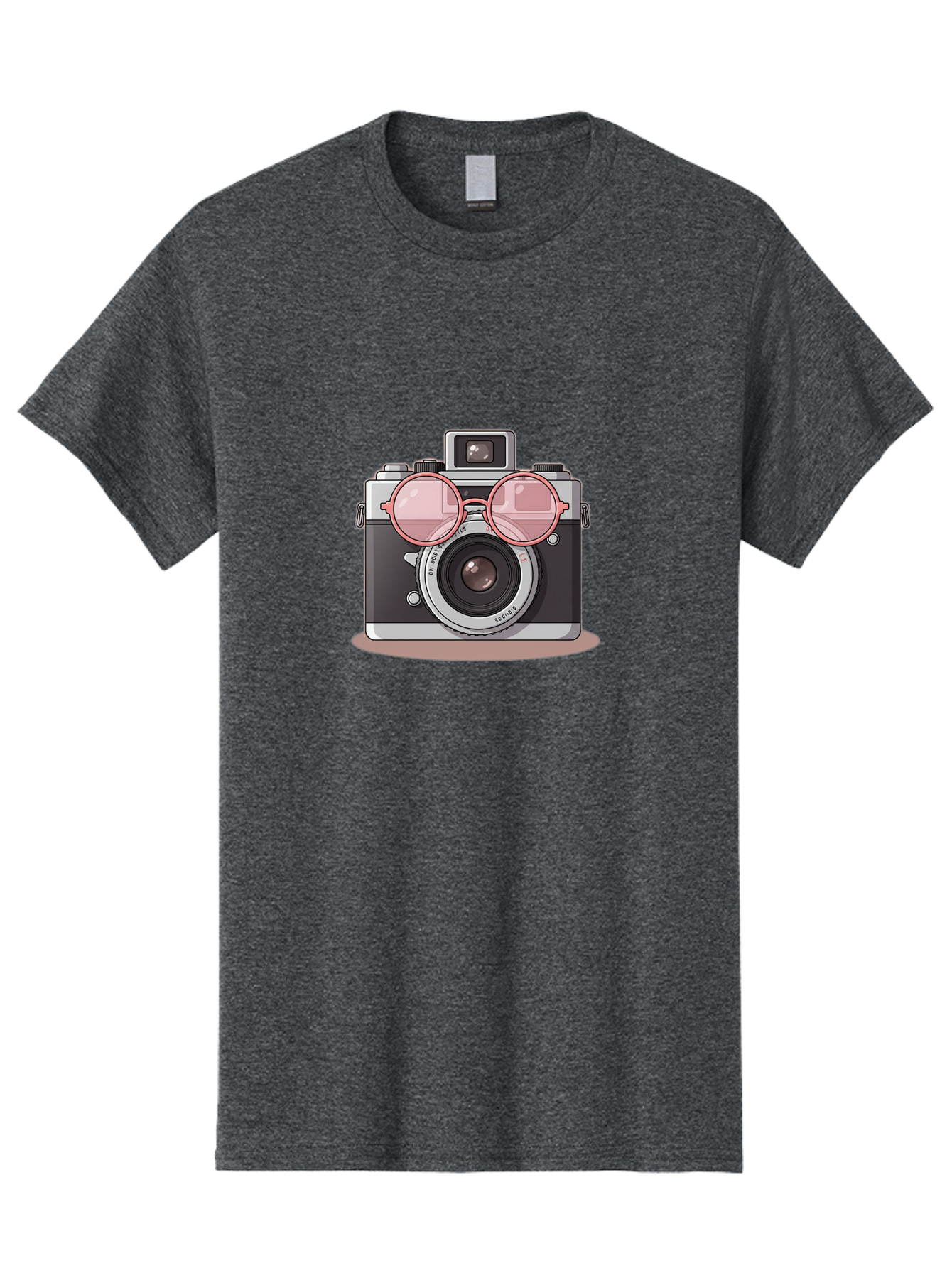 Camera-With-Glasses-2 Men'S Graphic Tee, 100% Cotton, Comfortable Casual Summer Wear, Machine Washable, Vintage Camera, Retro Photography, Cool Glasses, Lens Reflection, Classic Design, Camera Accessories, Stylish Photography Equipment, Bae375 9